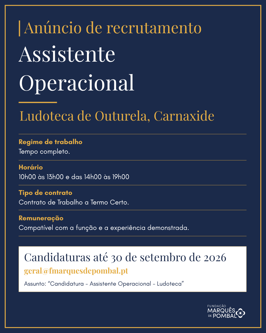 Anúncio de recrutamento 