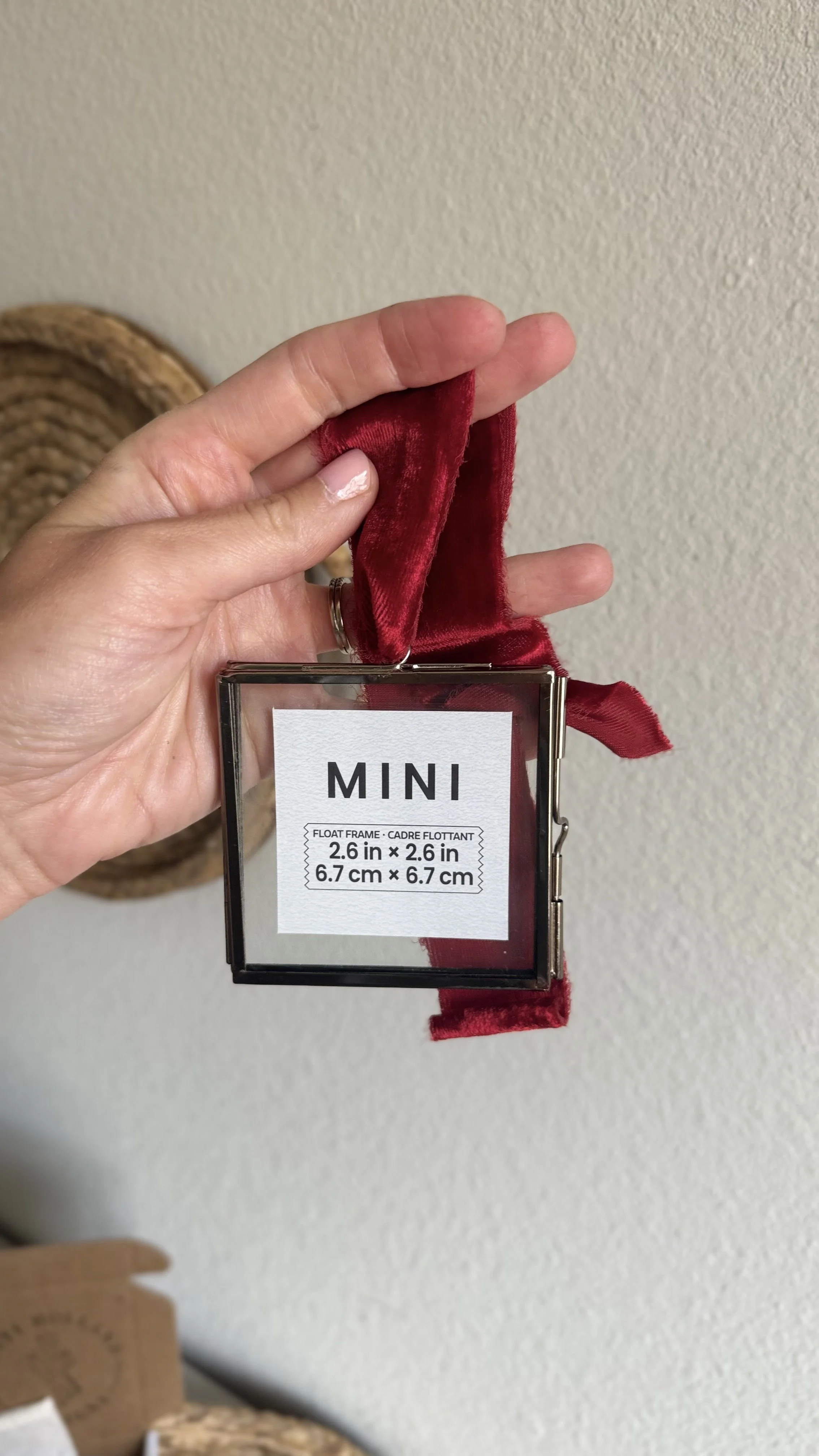 Silver Glass Framed Ornament