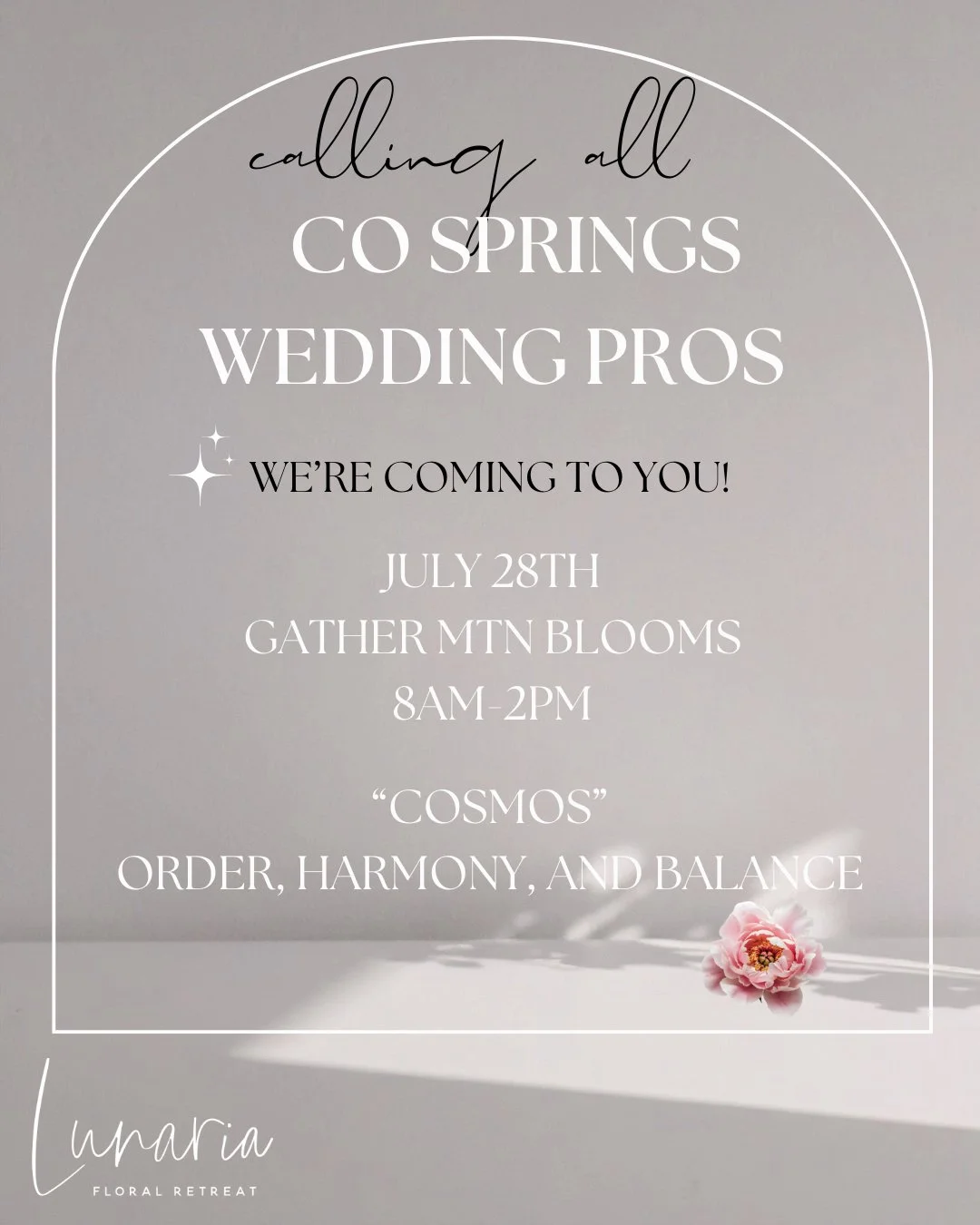 #coloradospringsweddingpro this workshop's for you! Do you need more order, harmony and balance in your business? You gotta get your ticket to be a part of this event! Education, speakers, liked-minded individuals AND be surrounded by flowers. Sounds