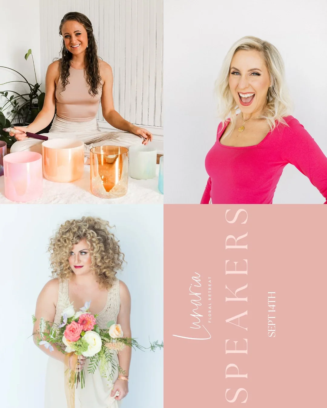 We finalized our speakers and educators for our Sept 14th date. Woo! A day to take for yourself: restore and renew for the remainder of your wedding season.

Yoga + sound bath
@joyfullivingbyjeni
Stand Out Without Burning Out on Social Media
@elizabe