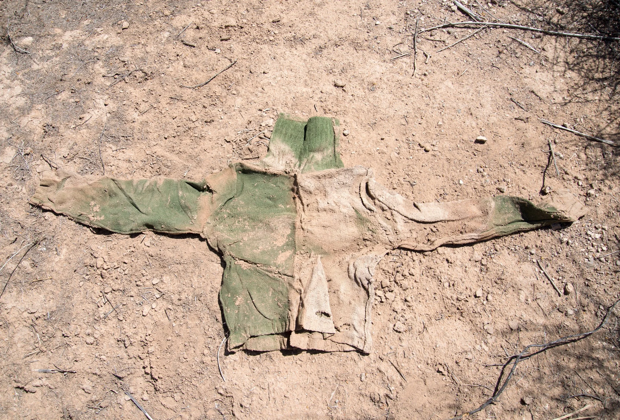  This sweater belonged to an unidentified male migrant, who died from unknown causes in the Table Top Wilderness. 