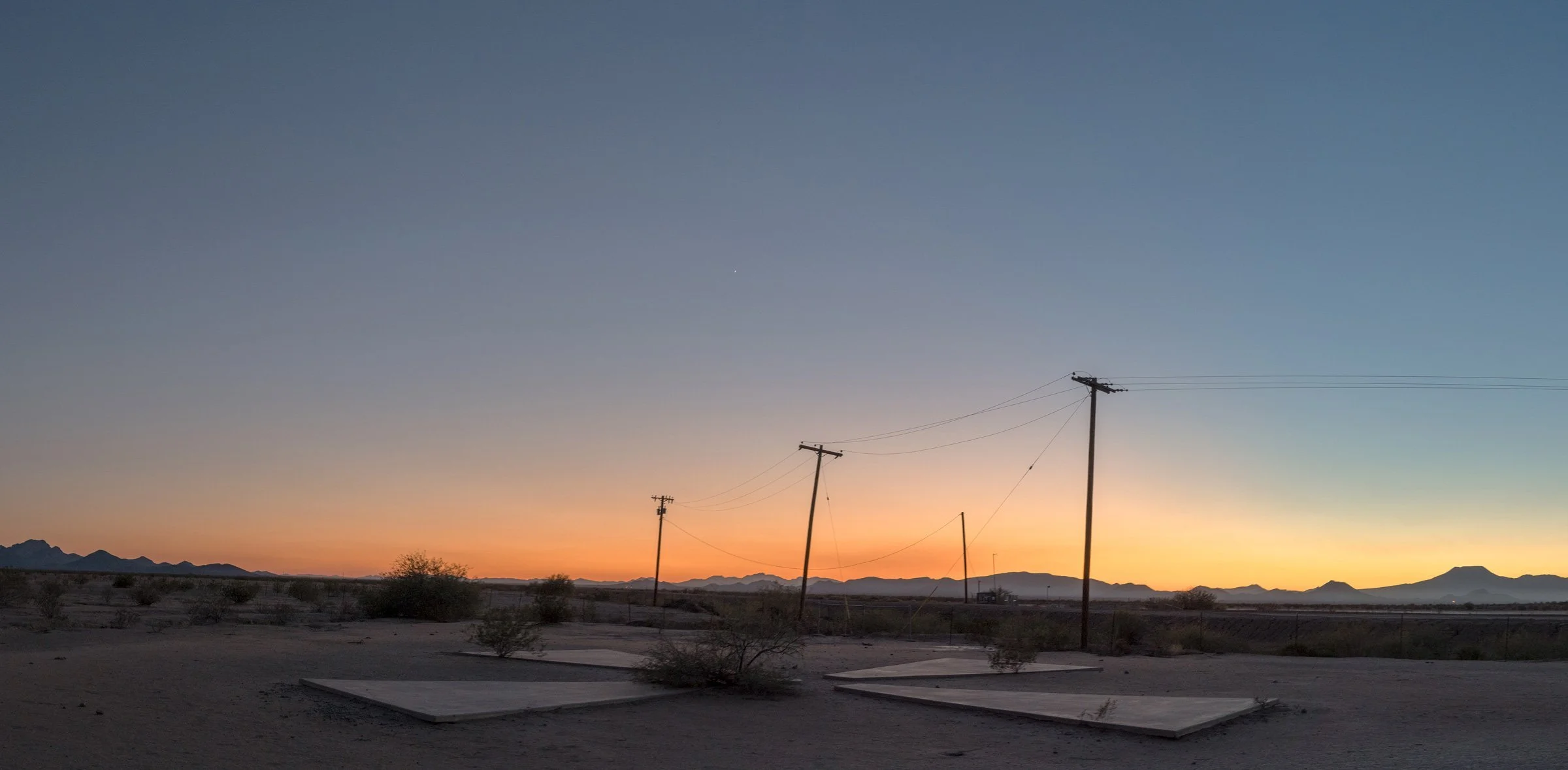  The remains of an unidentified male migrant who drowned in a nearby canal were found at the edge of this concrete formation in Casa Grande. These formations were once used to calibrate the positions of satellites. 