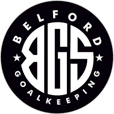 Circular logo with the words 'BELFORD GOALKEEPING' surrounding the initials 'BGS' in the center.
