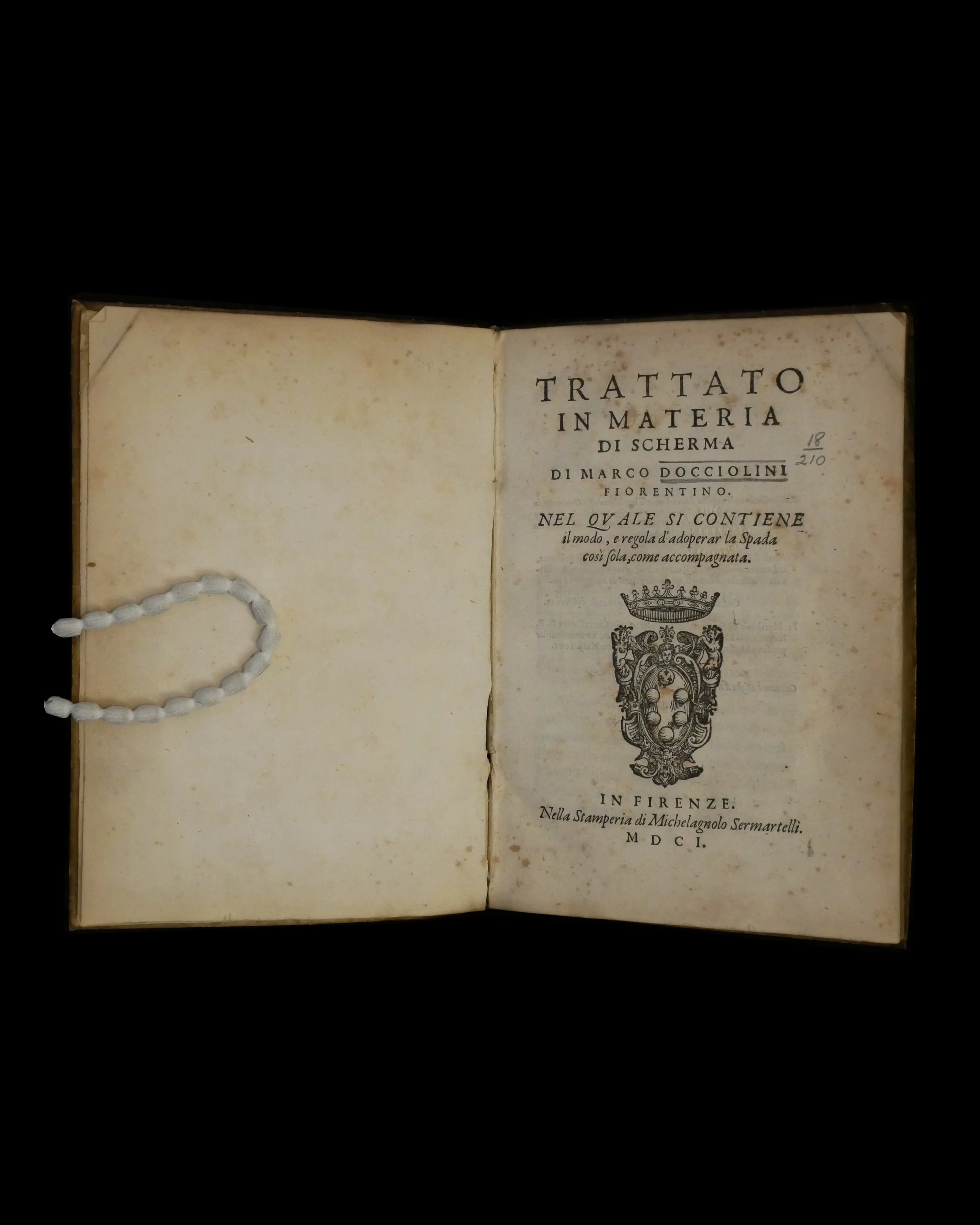 Trattato in Materia di Scherma - Marco Docciolini 1601