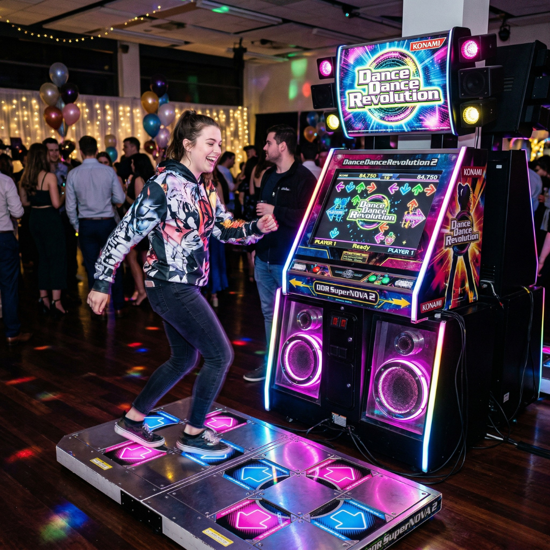 Dance Dance Revolution arcade machine rentals in Las Vegas
