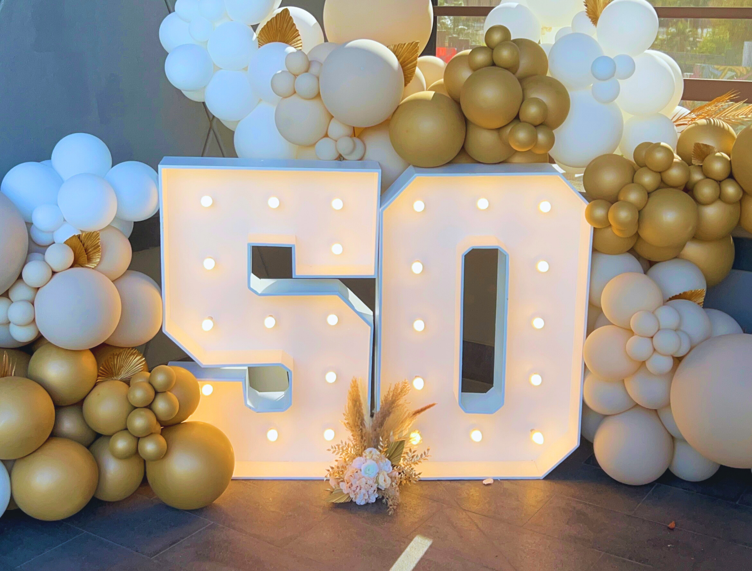 Marquee Number Rentals with Balloons for Birthday Parties and Celebrations