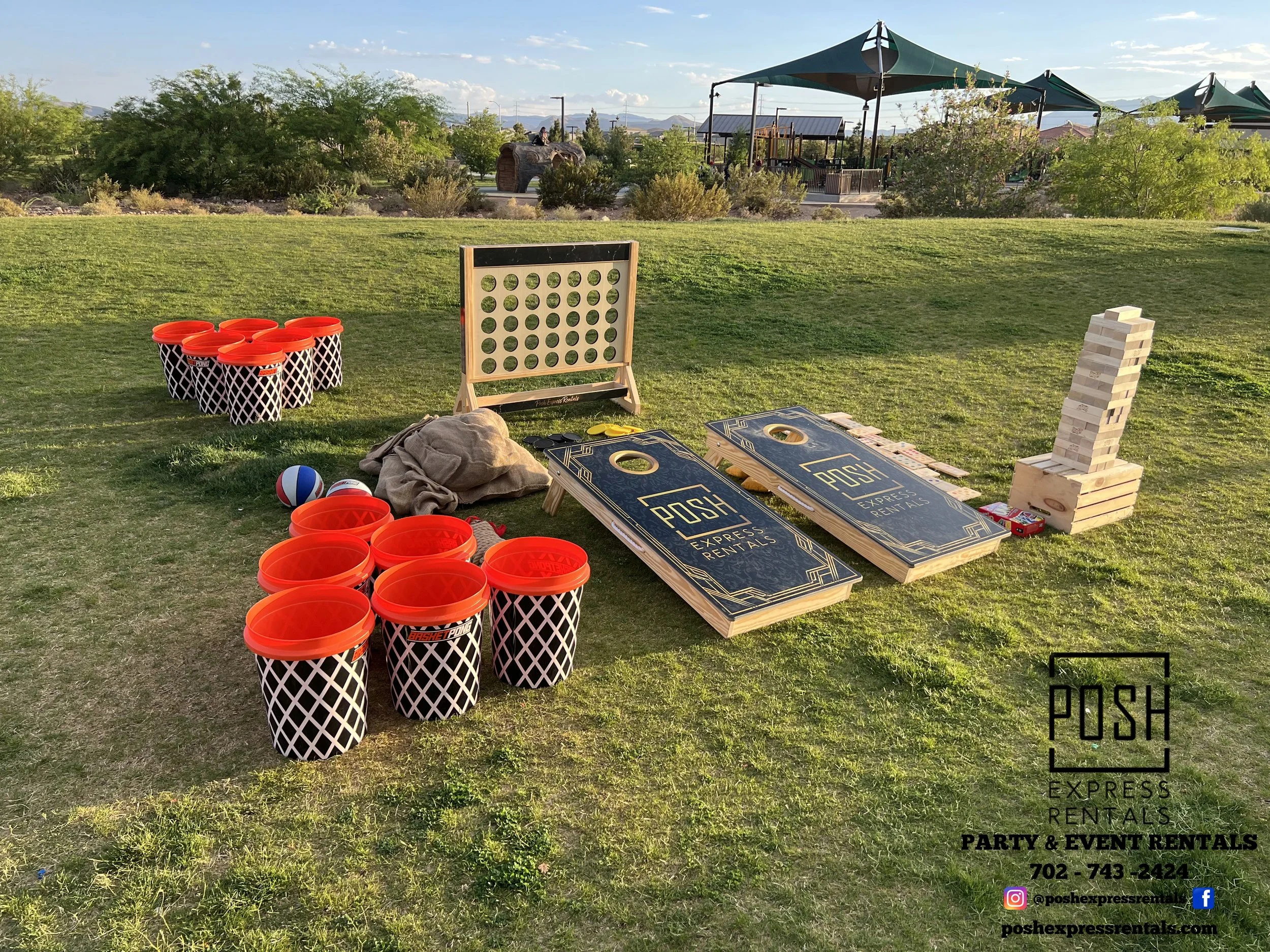 Lawn Game Rentals - Posh Express Rentals in Las Vegas - Party Rentals & Event Rentals - Wedding Rentals - Photo Booth Rentals - Baby Shower Rentals