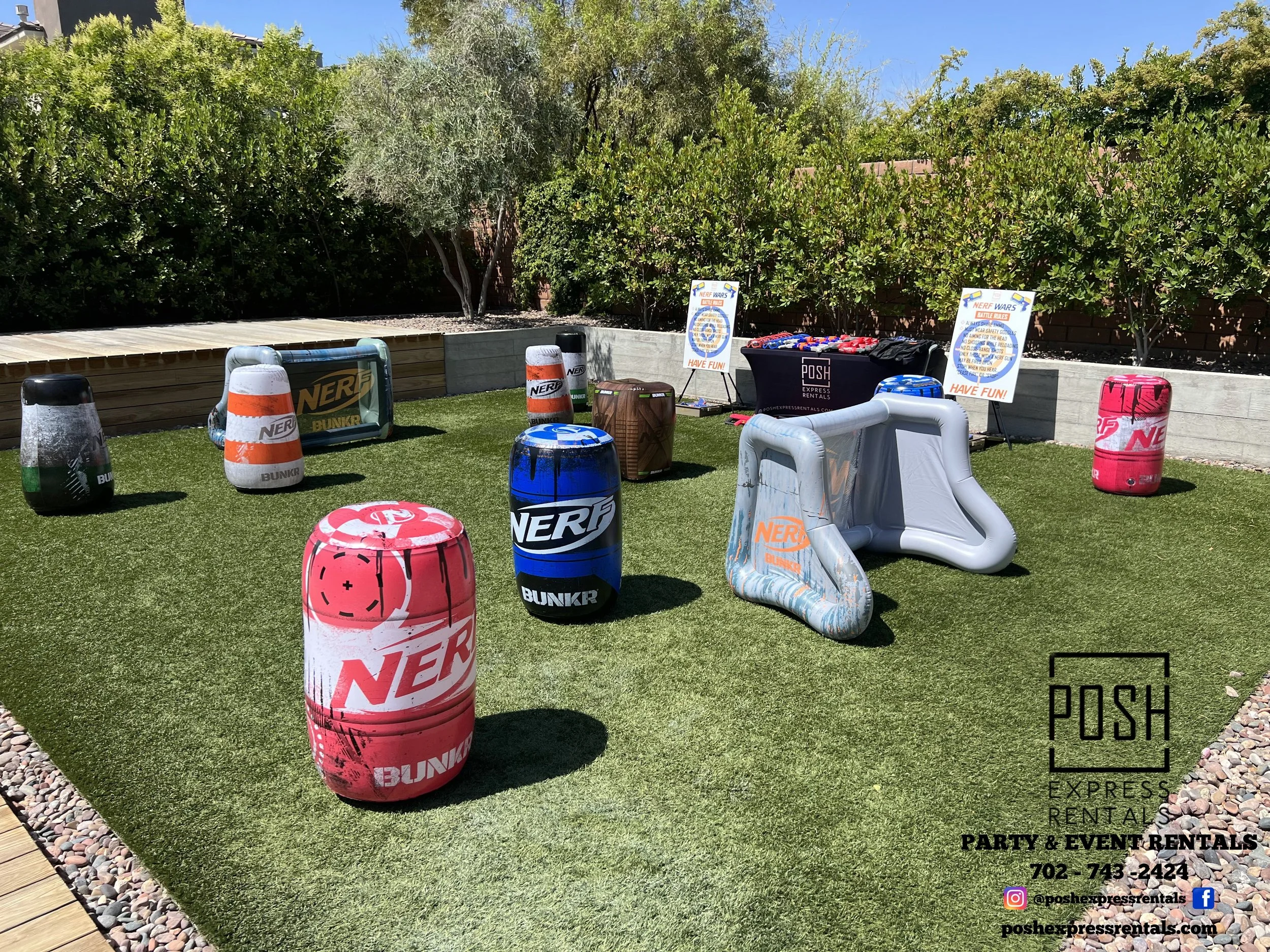 Nerf Wars Party Rentals - Posh Express Rentals in Las Vegas - Party Rentals & Event Rentals - Wedding Rentals - Photo Booth Rentals - Baby Shower Rentals