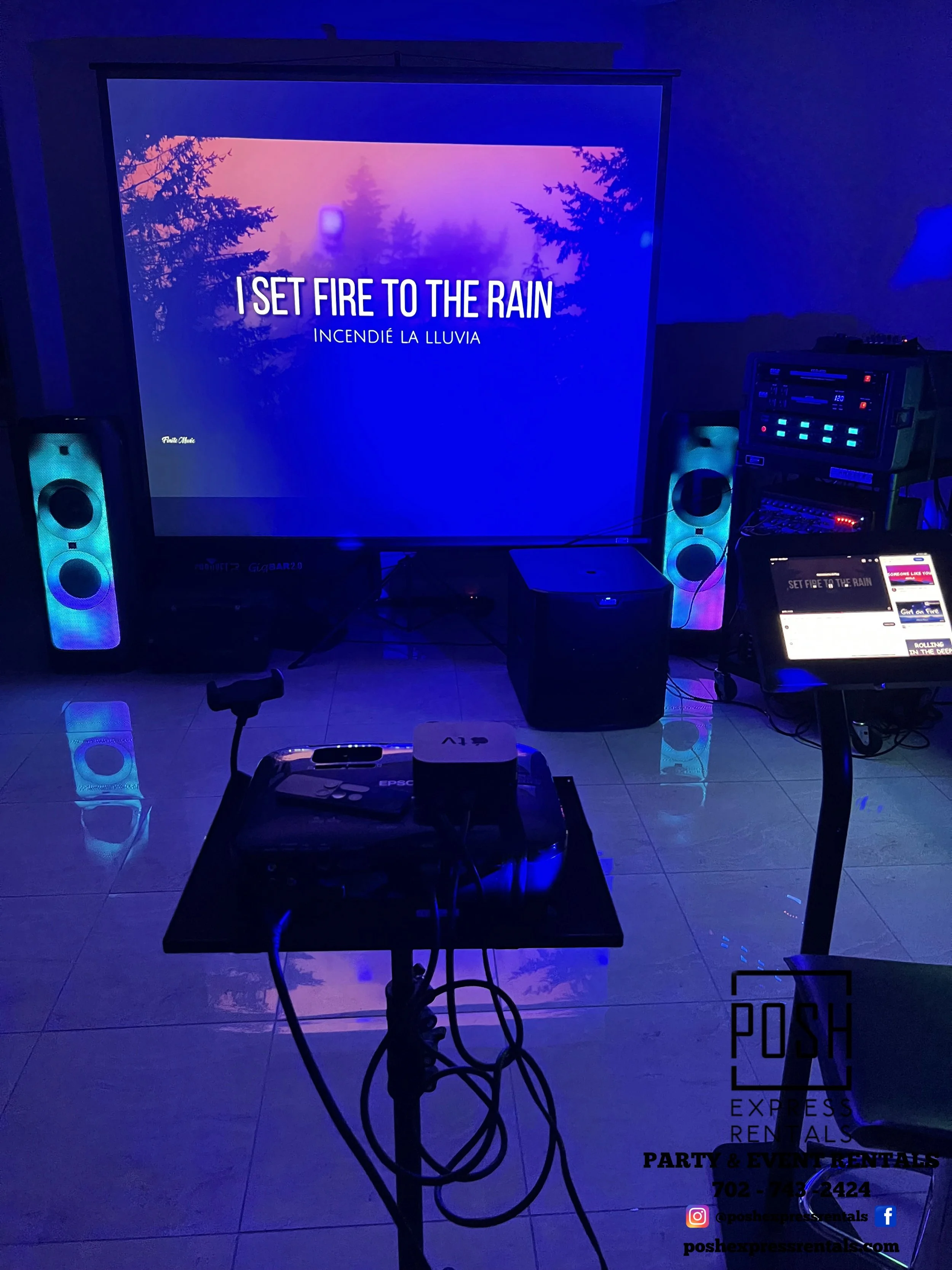 Karaoke Rentals - Posh Express Rentals in Las Vegas - Party Rentals & Event Rentals - Wedding Rentals - Photo Booth Rentals - Baby Shower Rentals