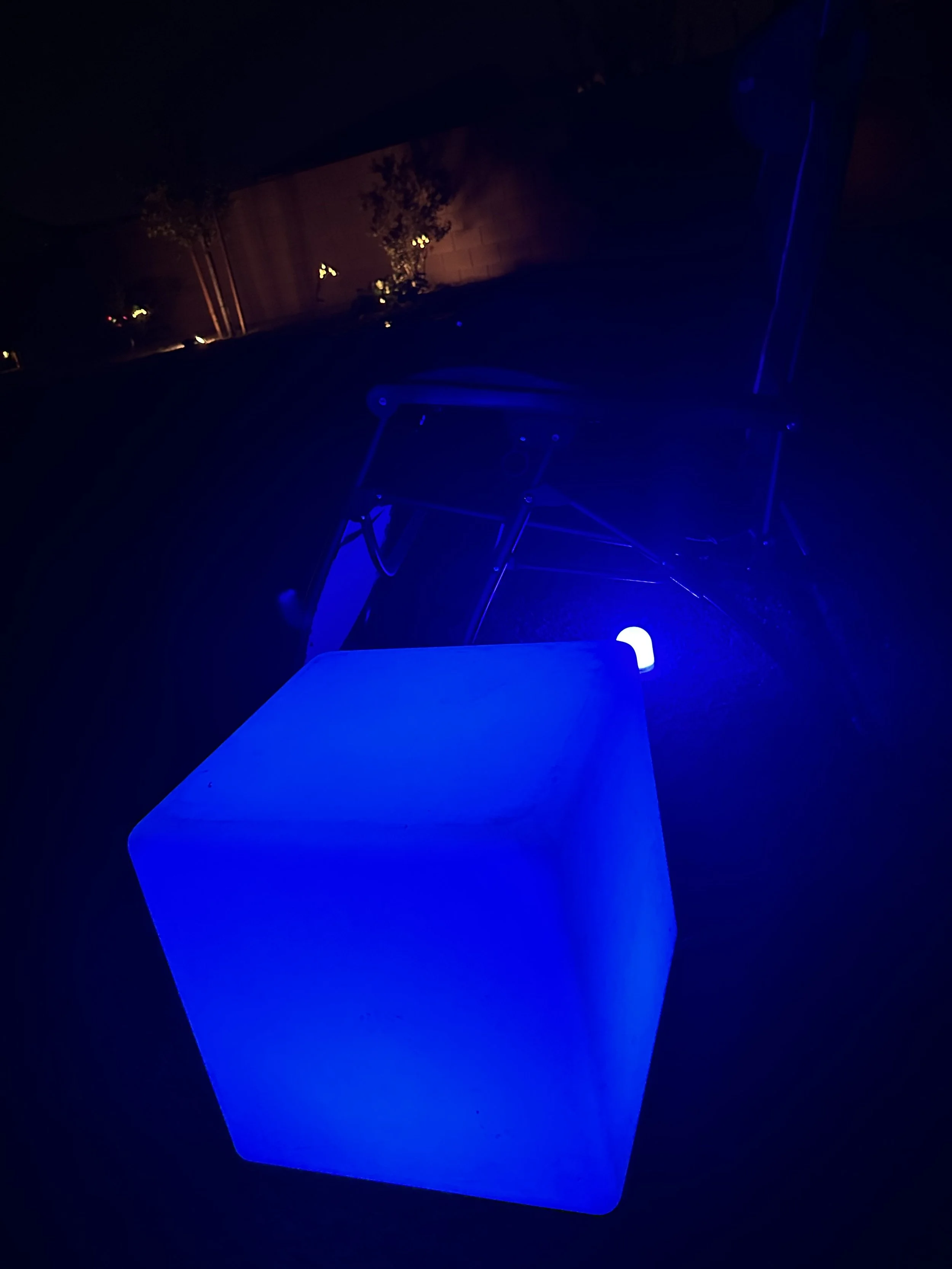 Posh Express Rentals outdoor movie theatre rentals for Las Vegas party rentals and event rentals, featuring a massive inflatable screen for premium backyard cinema nights.