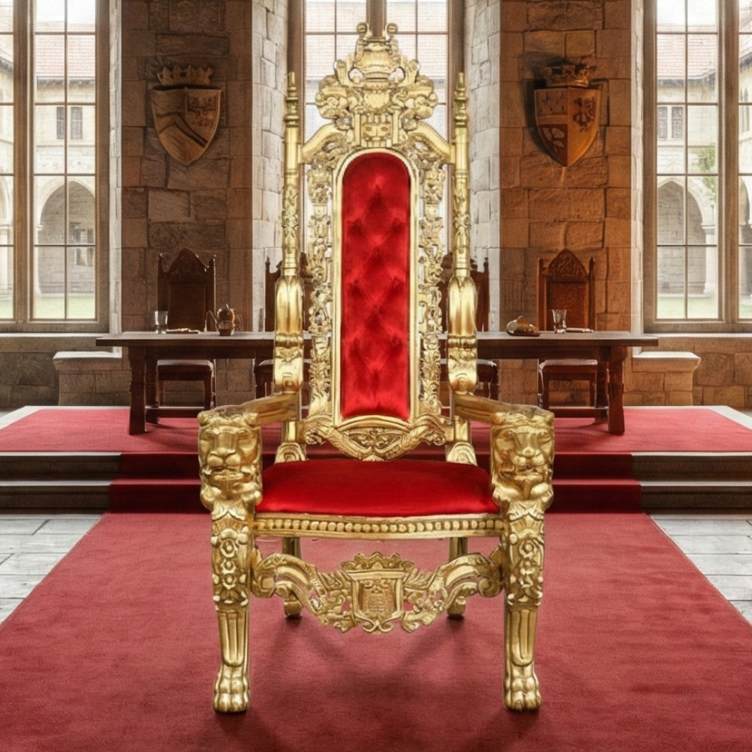Luxury king and queen throne chair event rentals for weddings and special events