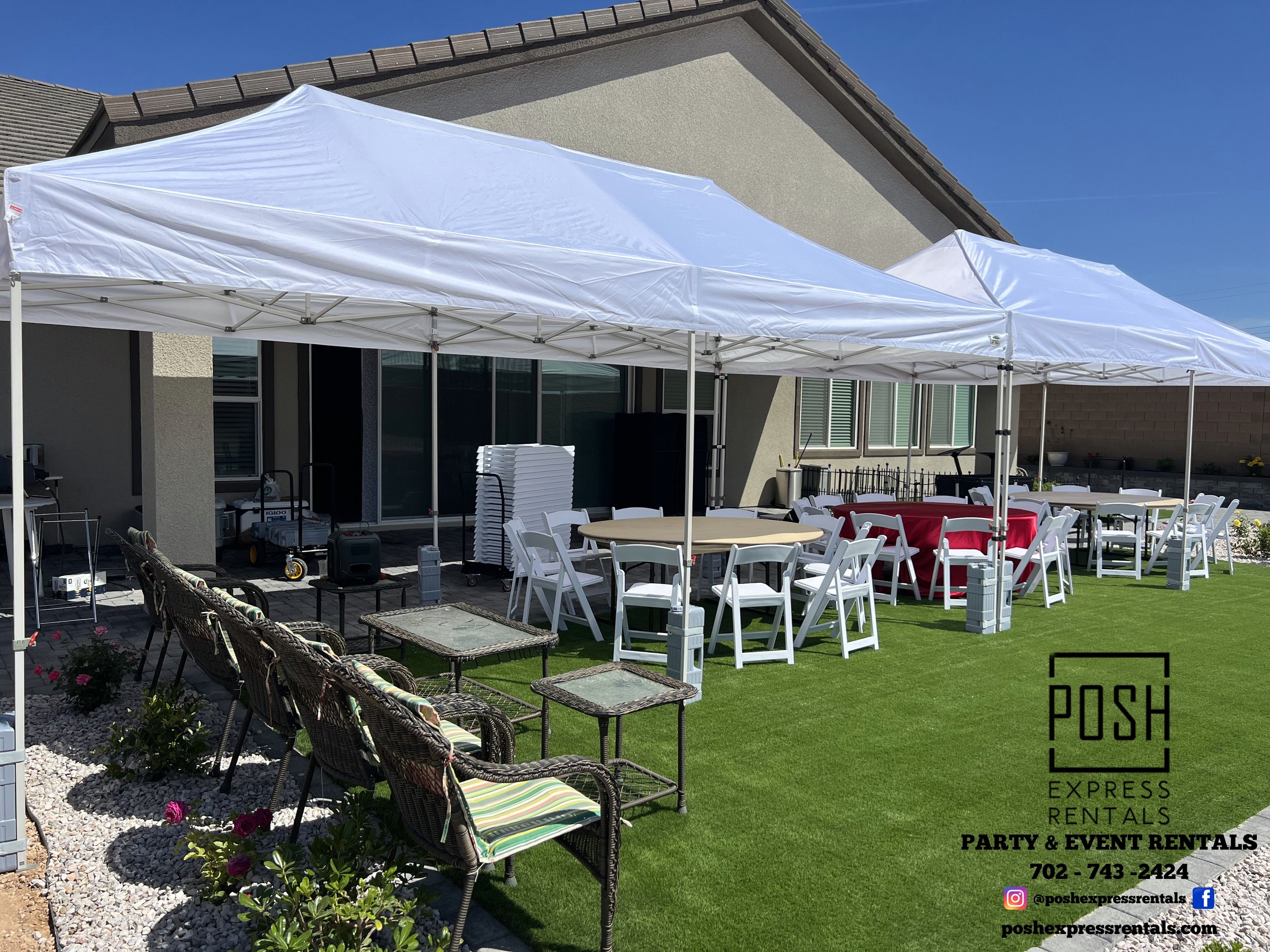Canopy Tent Rentals - Posh Express Rentals in Las Vegas - Party Rentals & Event Rentals - Wedding Rentals - Photo Booth Rentals - Baby Shower Rentals 
