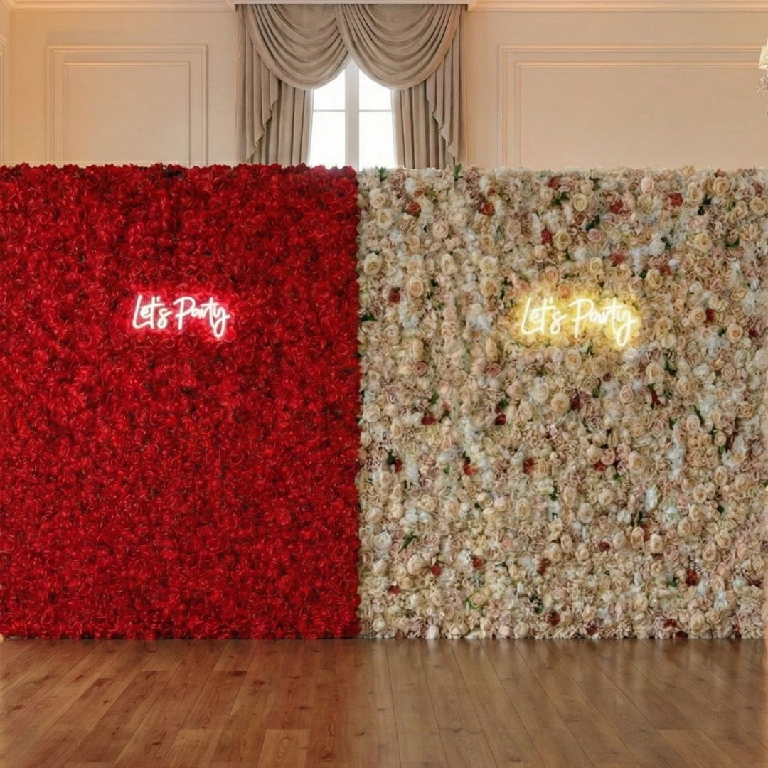 Flower wall backdrop rentals for parties and events in Las Vegas