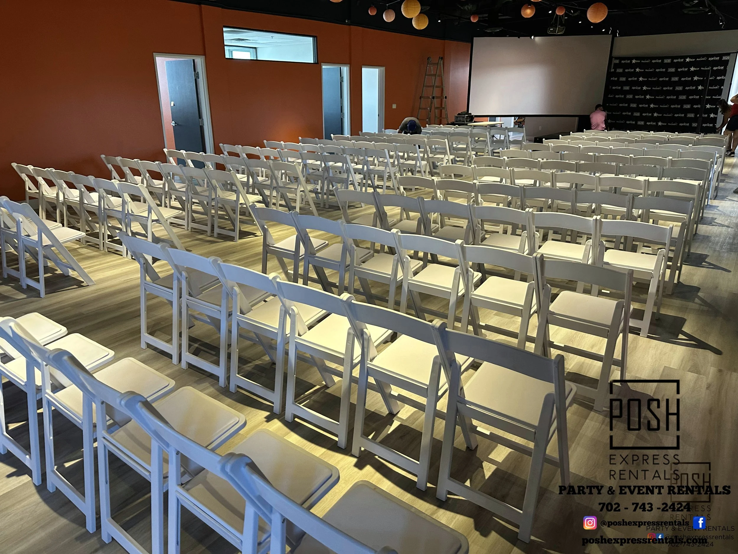 Padded Resin Chair Rentals - Posh Express Rentals in Las Vegas - Party Rentals & Event Rentals - Wedding Rentals - Photo Booth Rentals - Baby Shower Rentals