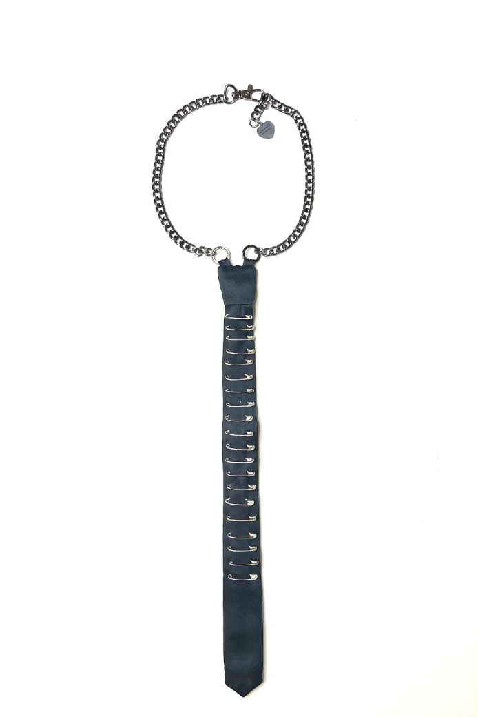 PUNK SILK NECKTIE NECKLACE
