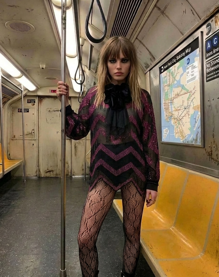VINTAGE x R.I.D. 1970's GLITTER TOP