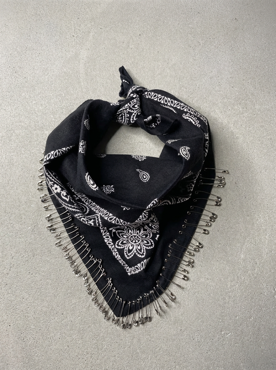 BANDIT VINTAGE BLACK BANDANA