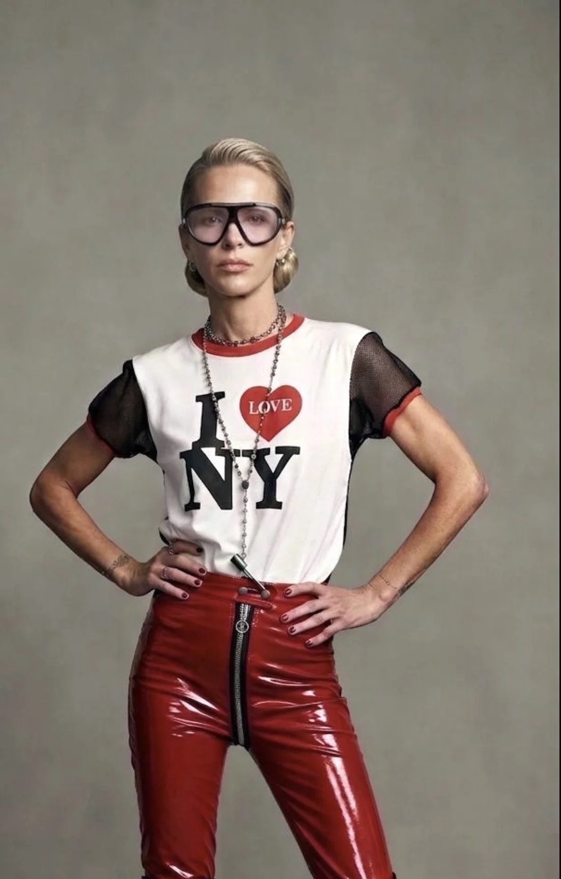 VINTAGE 1980s I LOVE NY MESH