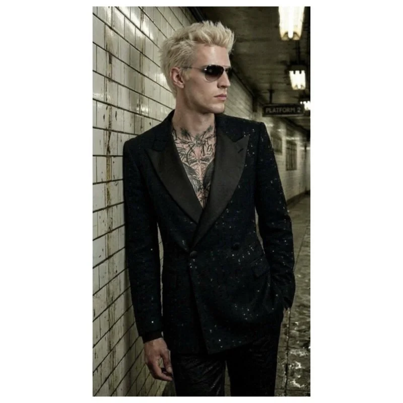 SMOKING TUX  | UNISEX JACKET | BARBED WIRE PIN STRIPE