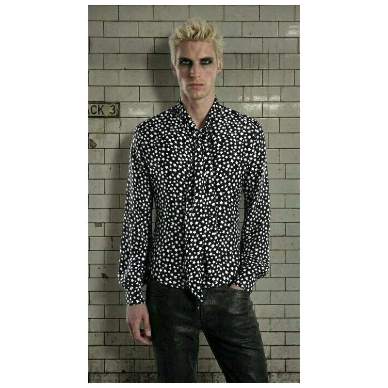 PUSSY BOWTIE | UNISEX SLIM FIT SHIRT | STAR PATTERN