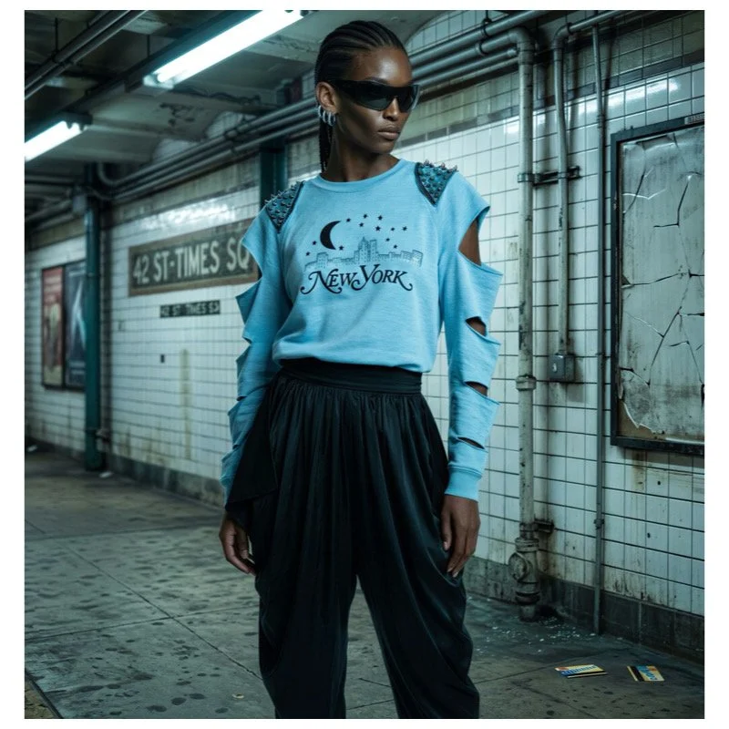 VINTAGE NEW YORK SWEATSHIRT | LIGHT BLUE