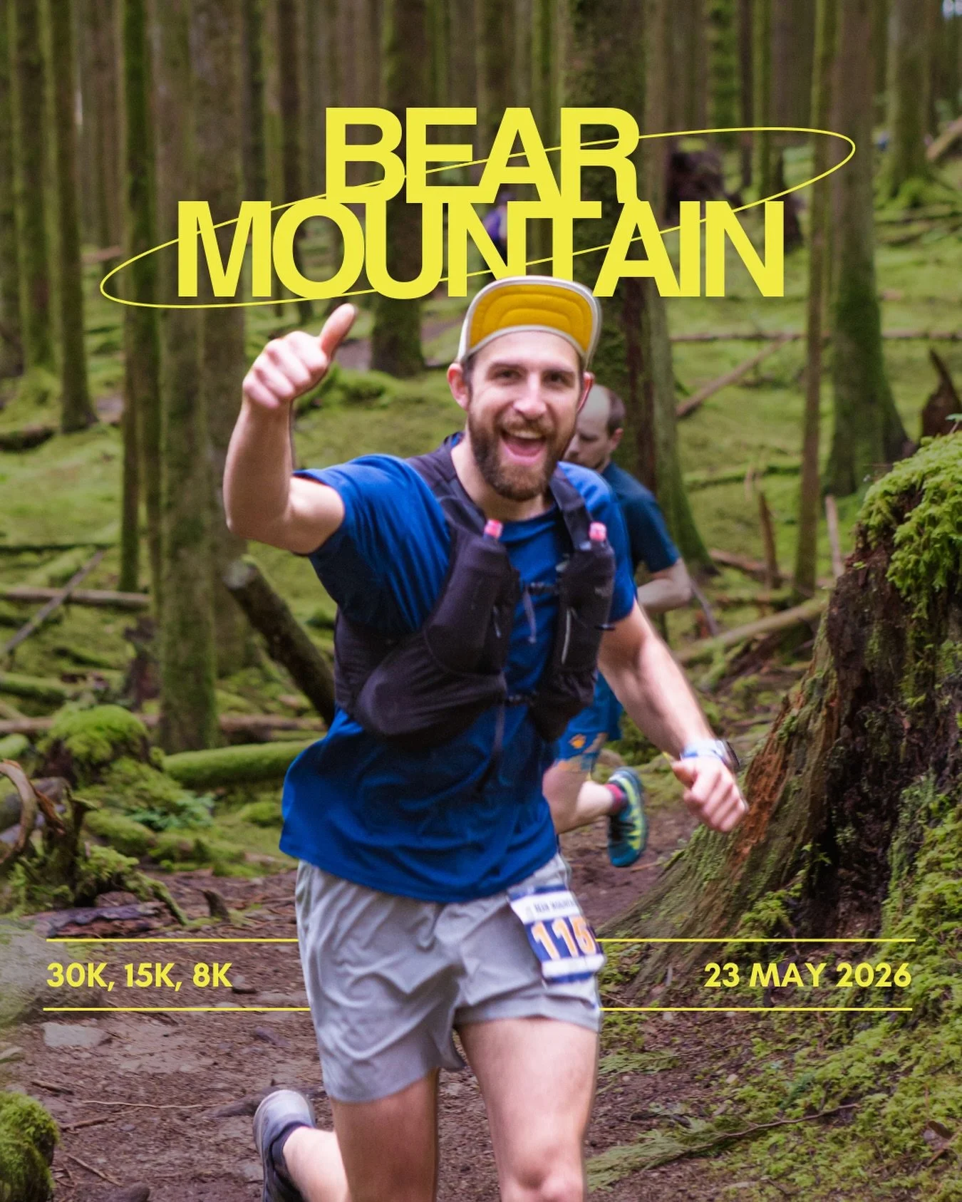 🐻 Bear Mountain Trail Running Race 🐻 

Distances for every level of stoke:
🏔 30km
🌲 15km
⚡ 8km

Expect:
&bull; Big views over the Fraser Valley
&bull; Technical sections to keep you honest
&bull; A tight-knit trail community vibe
&bull; A finish 
