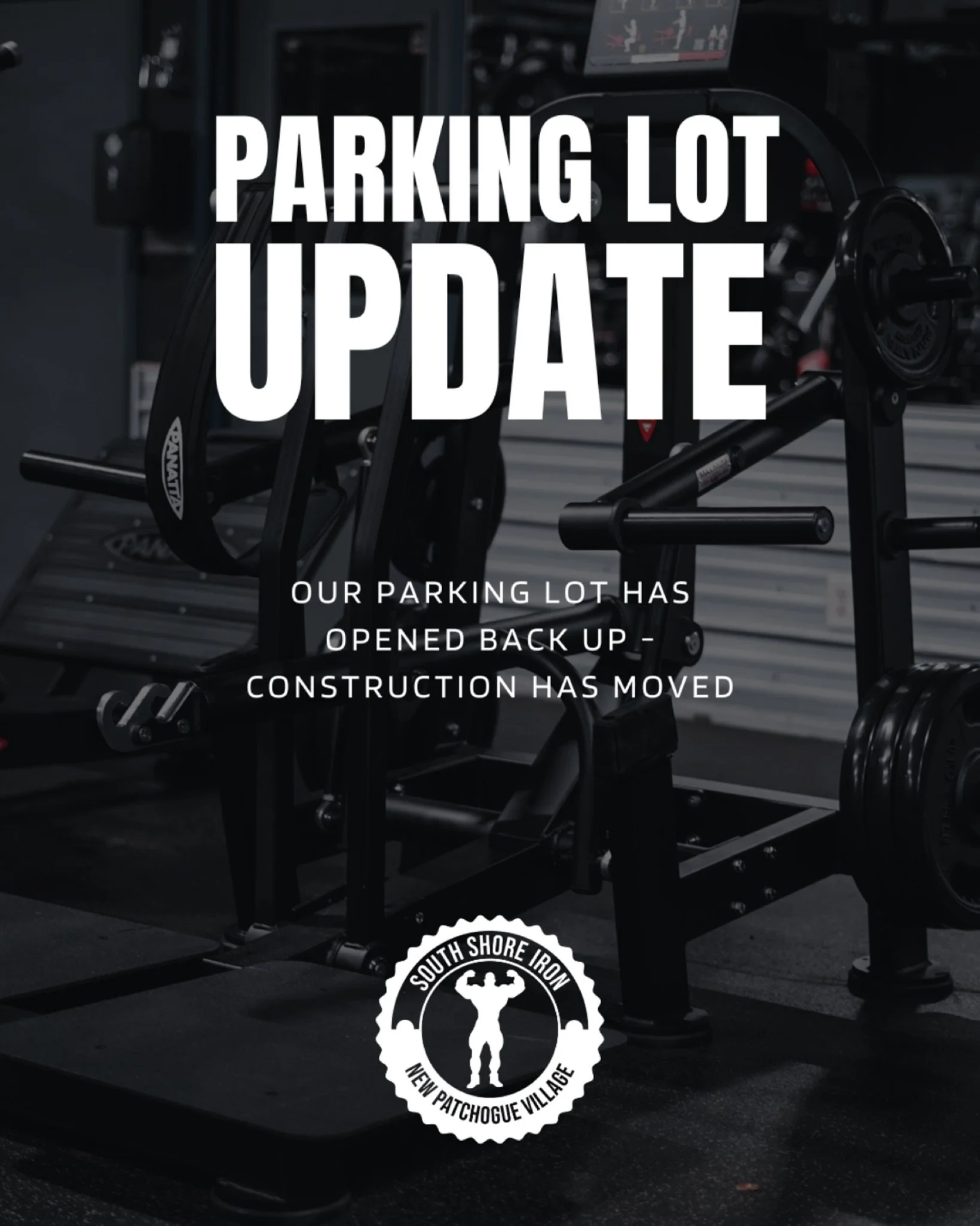 🚧 Parking Lot Update! 🚧
Our rear parking lot at South Shore Iron is officially back open! Construction has moved, and parking is now available again. 🙌

Thank you to everyone for your patience and understanding!