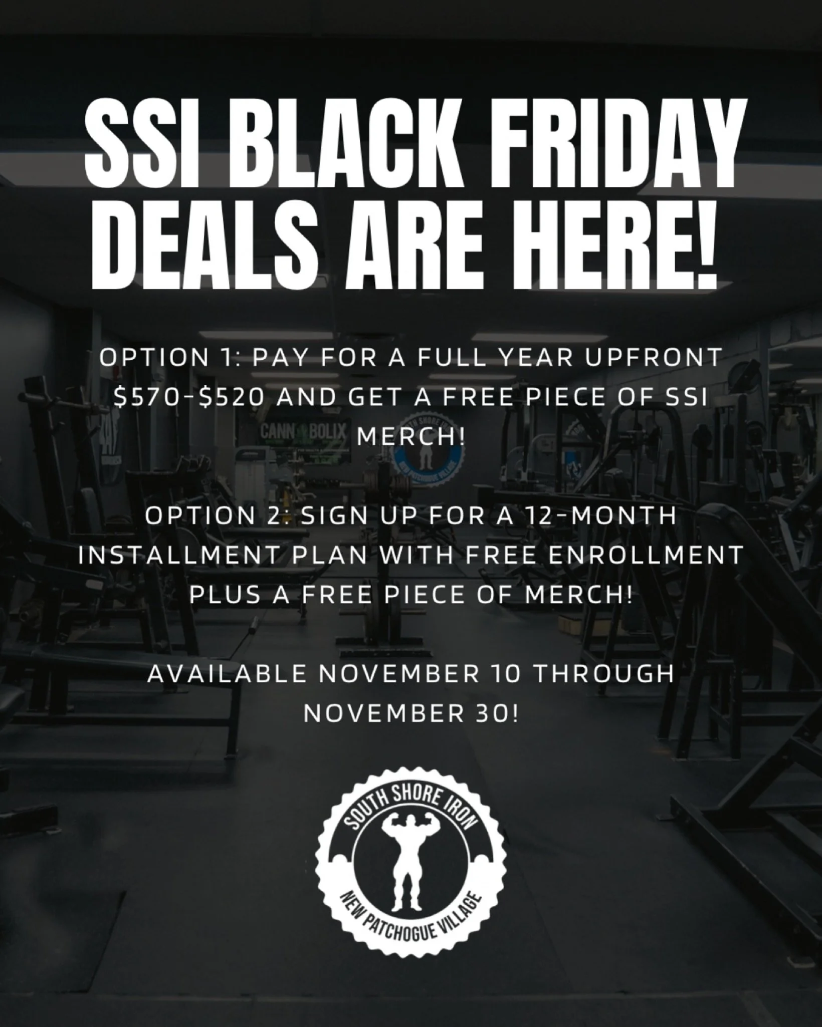 SSI Black Friday Deals Are Here! 

Don&rsquo;t miss out on our biggest savings of the year available November 10 through November 30!

Option 1: Pay for a full year upfront $570-$520 and get a FREE piece of SSI merch!
Option 2: Sign up for a 12-month