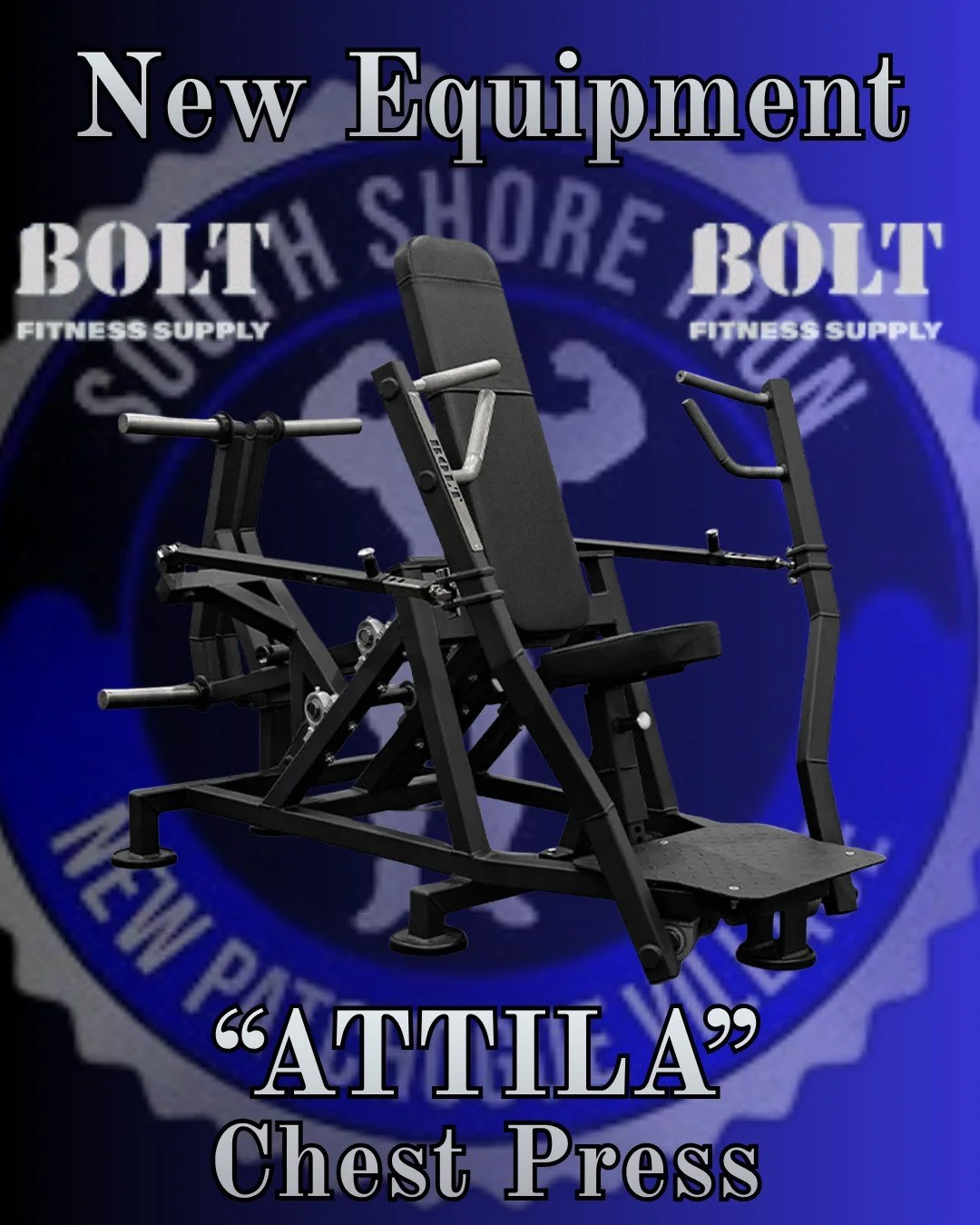 NEW PIECES  INCOMING THIS FRIDAY PART 1.

Attila Chest Press &ndash; Bolt Fitness

&bull; Plate-loaded design for controlled resistance
&bull; Smooth, stable pressing path
&bull; Independent arms for balanced strength development
&bull; Multiple grip