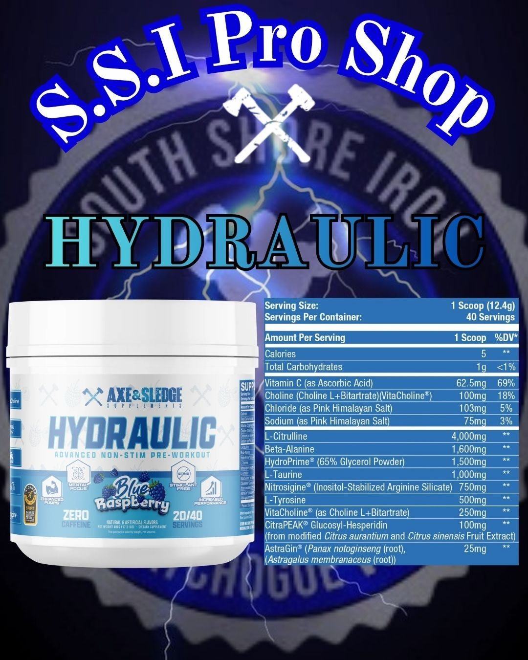 PROSHOP PRODUCT SPOTLIGHT

HYDRAULIC &ndash; Axe &amp; Sledge
Premium stimulant-free pump formula built for massive pumps, muscle fullness, hydration, and performance&mdash;without caffeine, jitters, or a crash.

Perfect for late-night training, stac