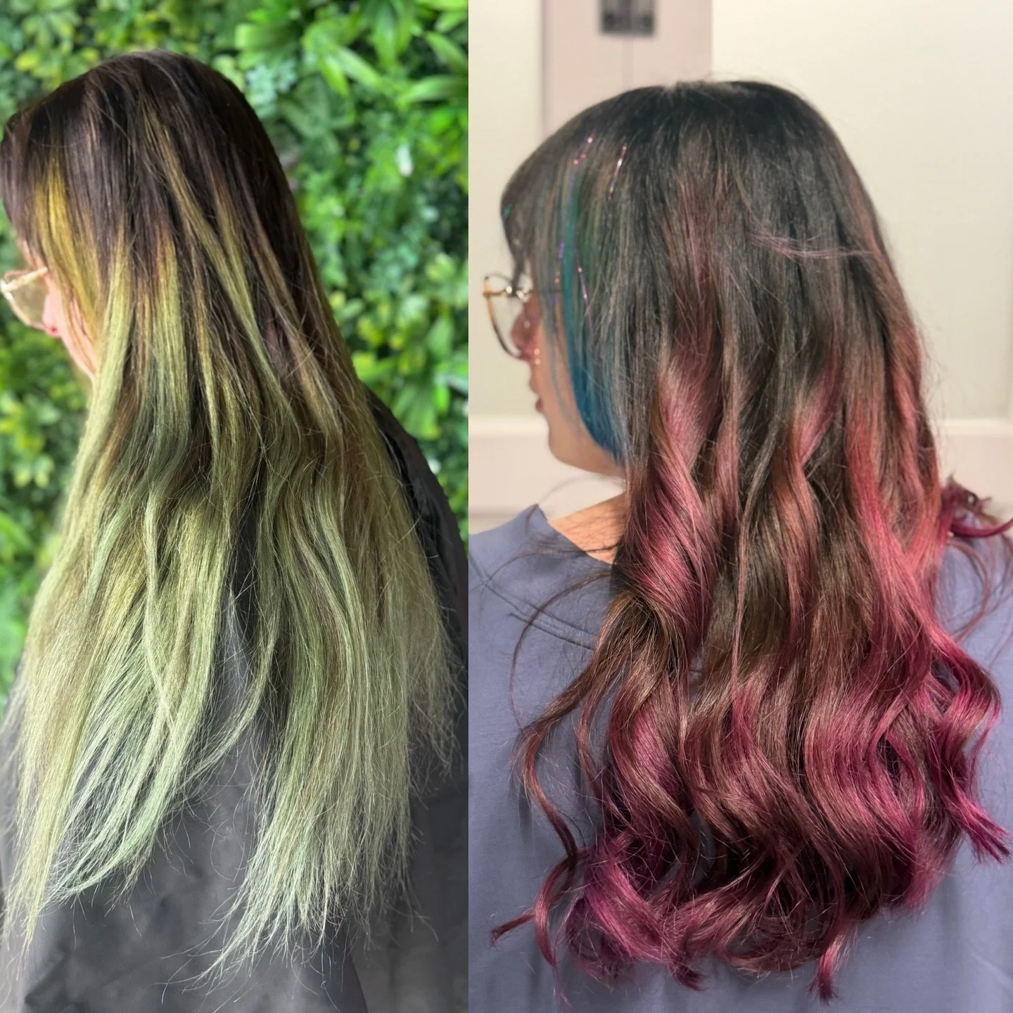 Color correction + shift by @az_cuts_the_hair 

Started with green and uneven lift, and Az used @paulmitchellpro and the color wheel to blend and shift into this gorgeous color melt

#misfitconcepts
