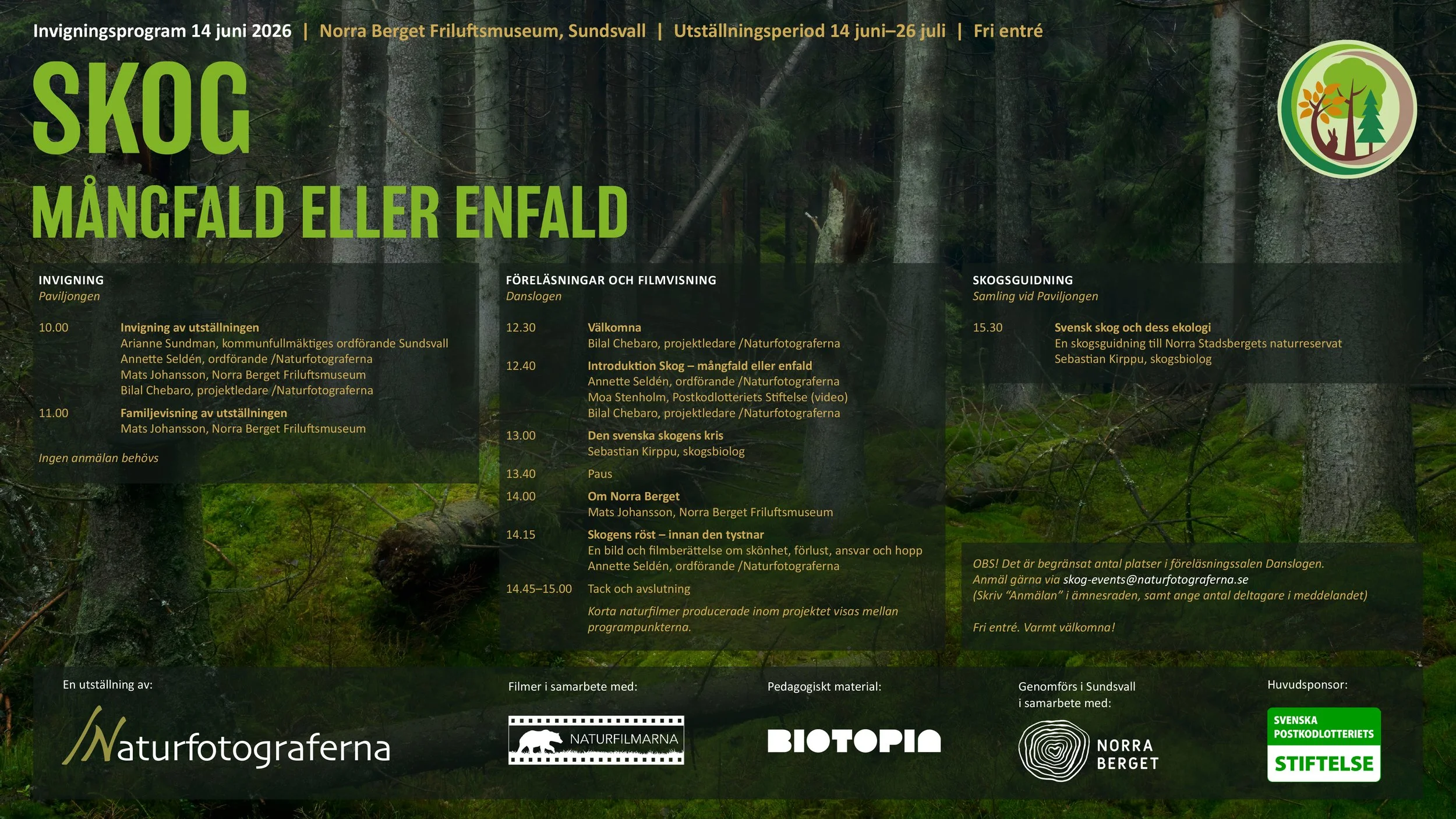 Detaljerat program invigning 14 juni i Sundsvall