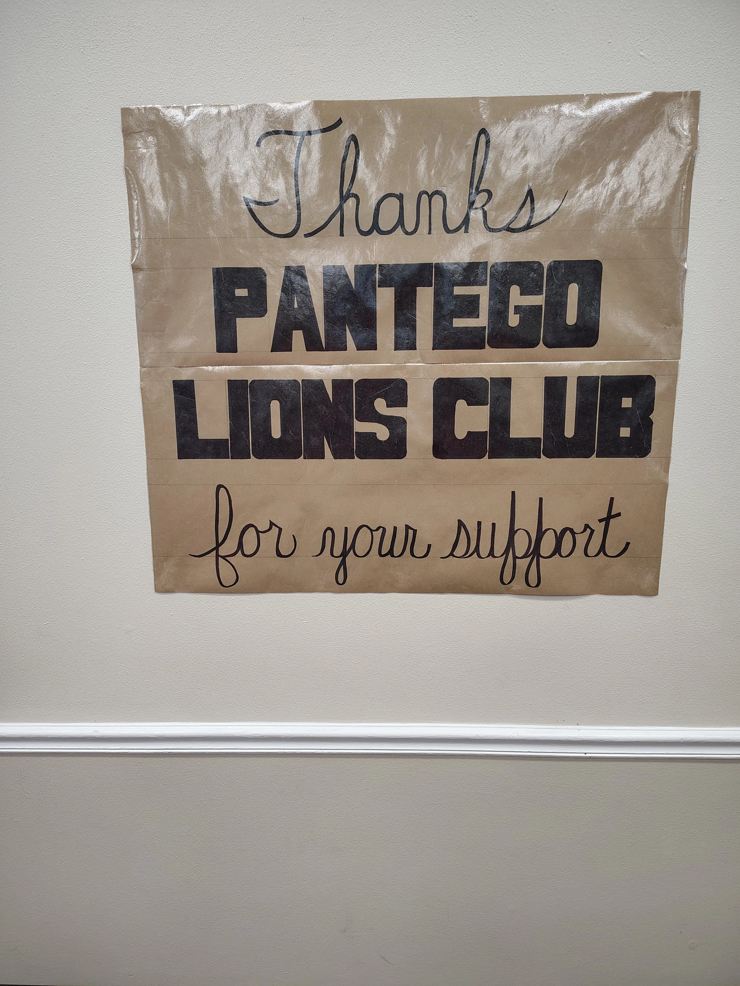 20260212 - Thanks to the Pantego Lions Club!