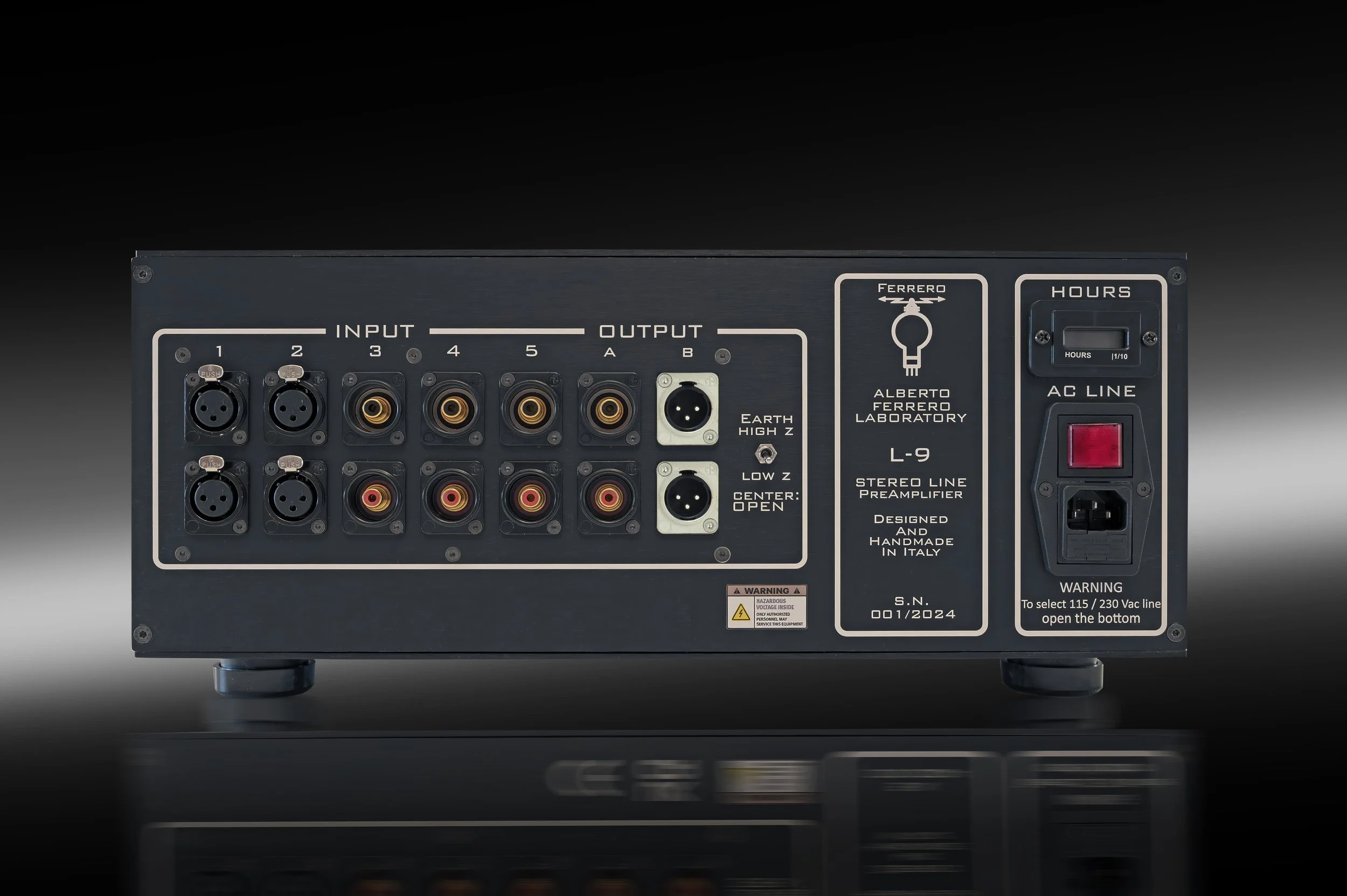 Ferrero L9 Preamplifier Rear View