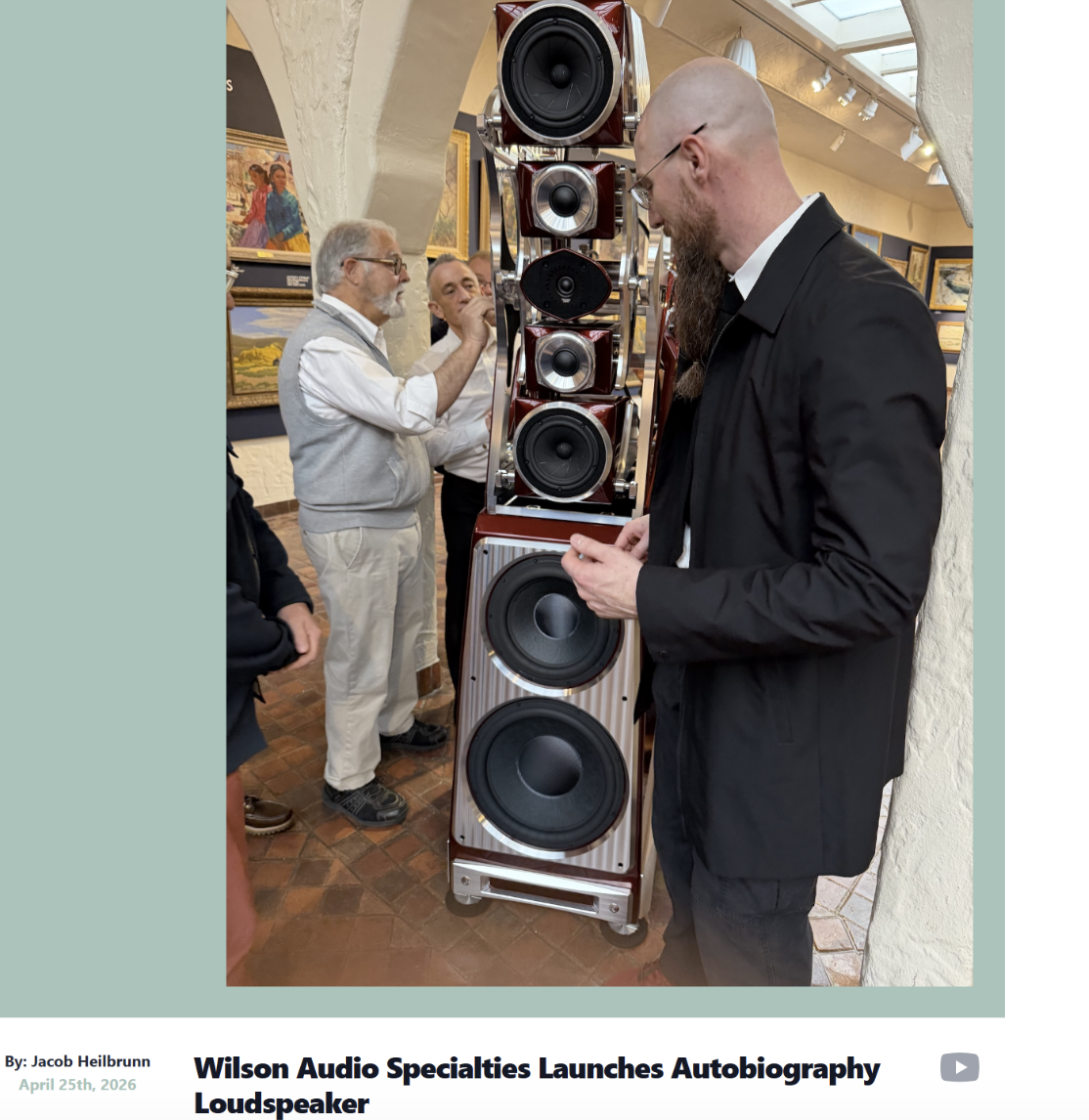 Tracking Angle: Wilson Audio Specialties Launches Autobiography Loudspeaker – By: Jacob Heilbrunn