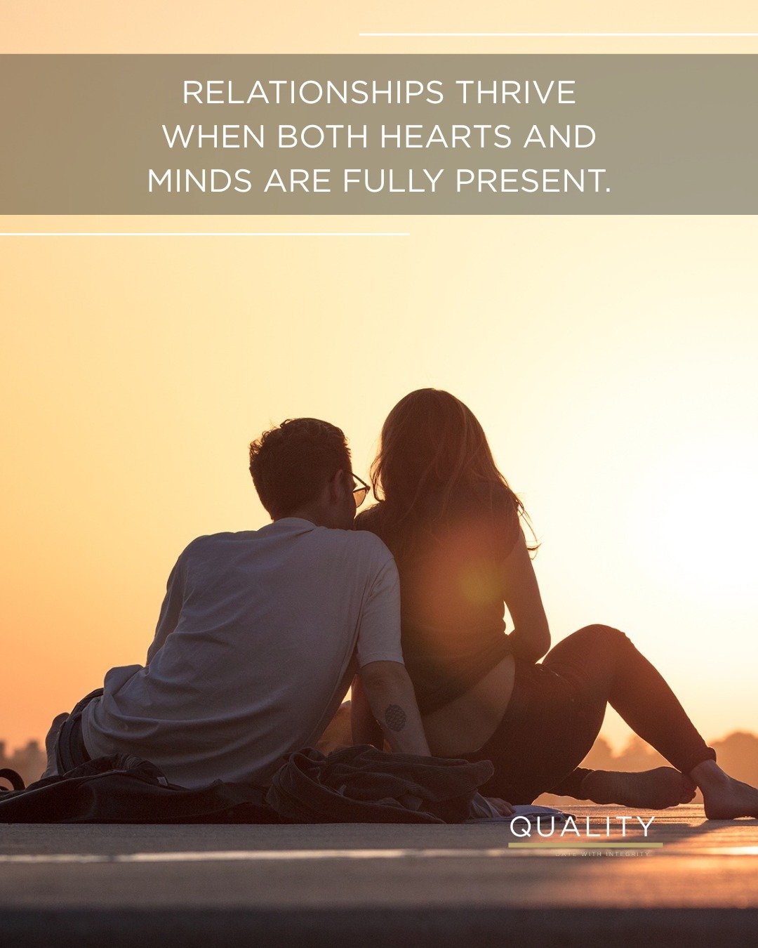 Real connection needs more than affection, it needs attention.

When both hearts and minds are present, love becomes partnership, not performance.

Start building connection that feels intentional with QUALITY.

#QualityDating #MatchmakingExperience 