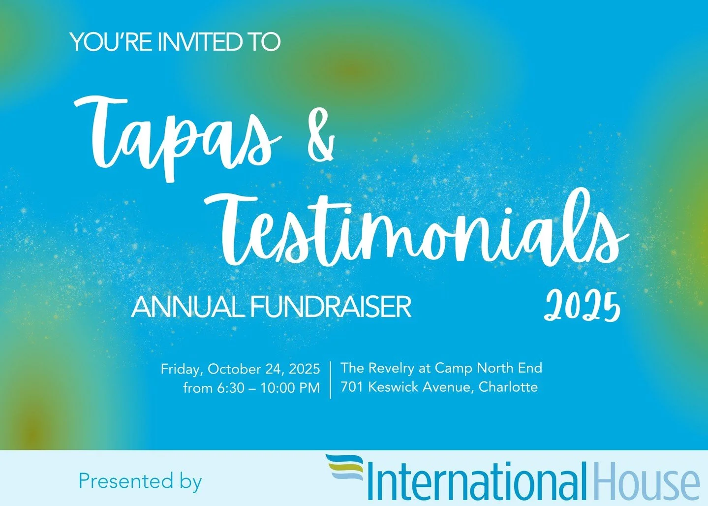 Join us at The Revelry for an evening of global flavor and heartfelt stories! 🌍

We&rsquo;re proud to host International House&rsquo;s Annual Fundraiser: Tapas &amp; Testimonials 2025 &mdash; an inspiring night of wine, international tapas, and mean