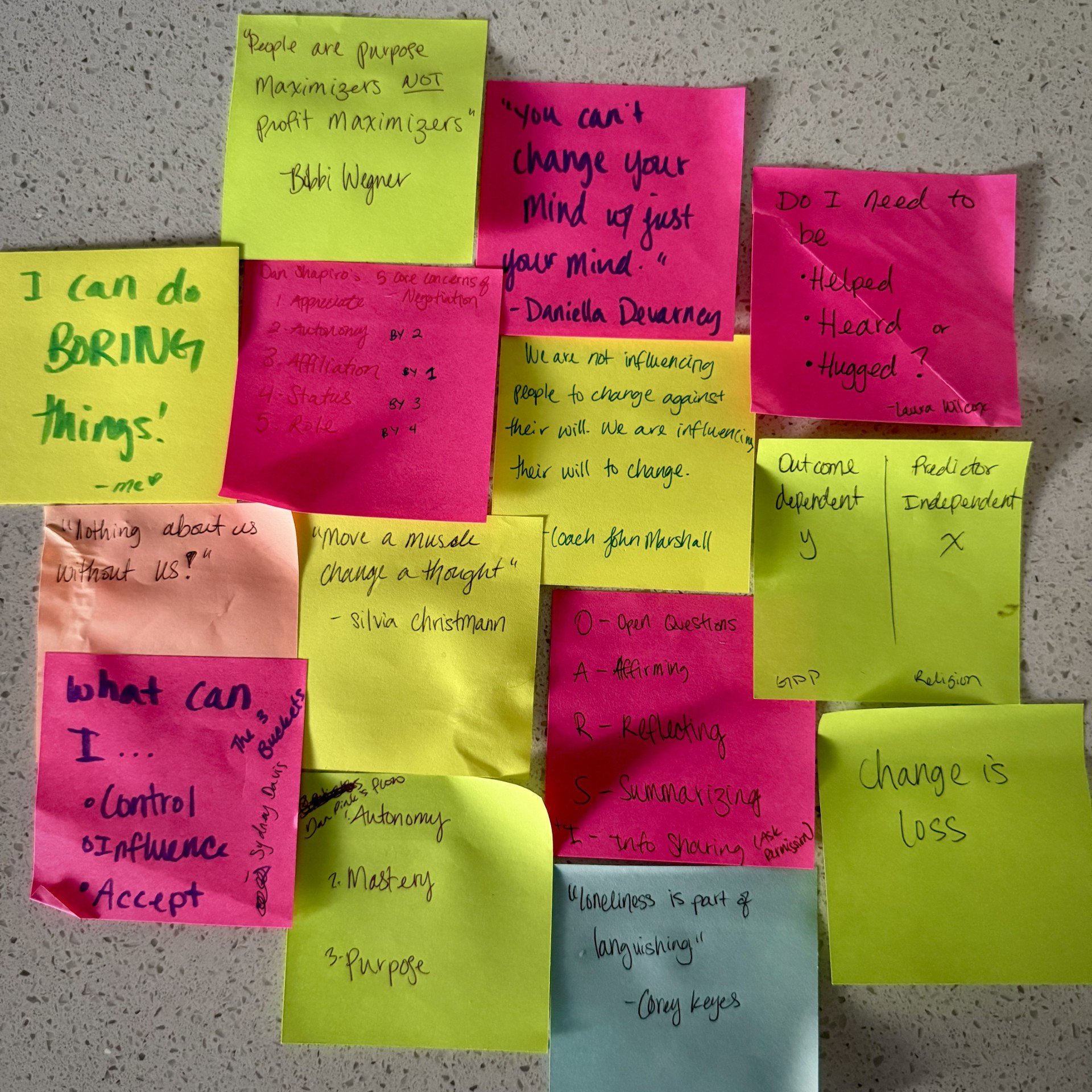 Notes of Inspiration