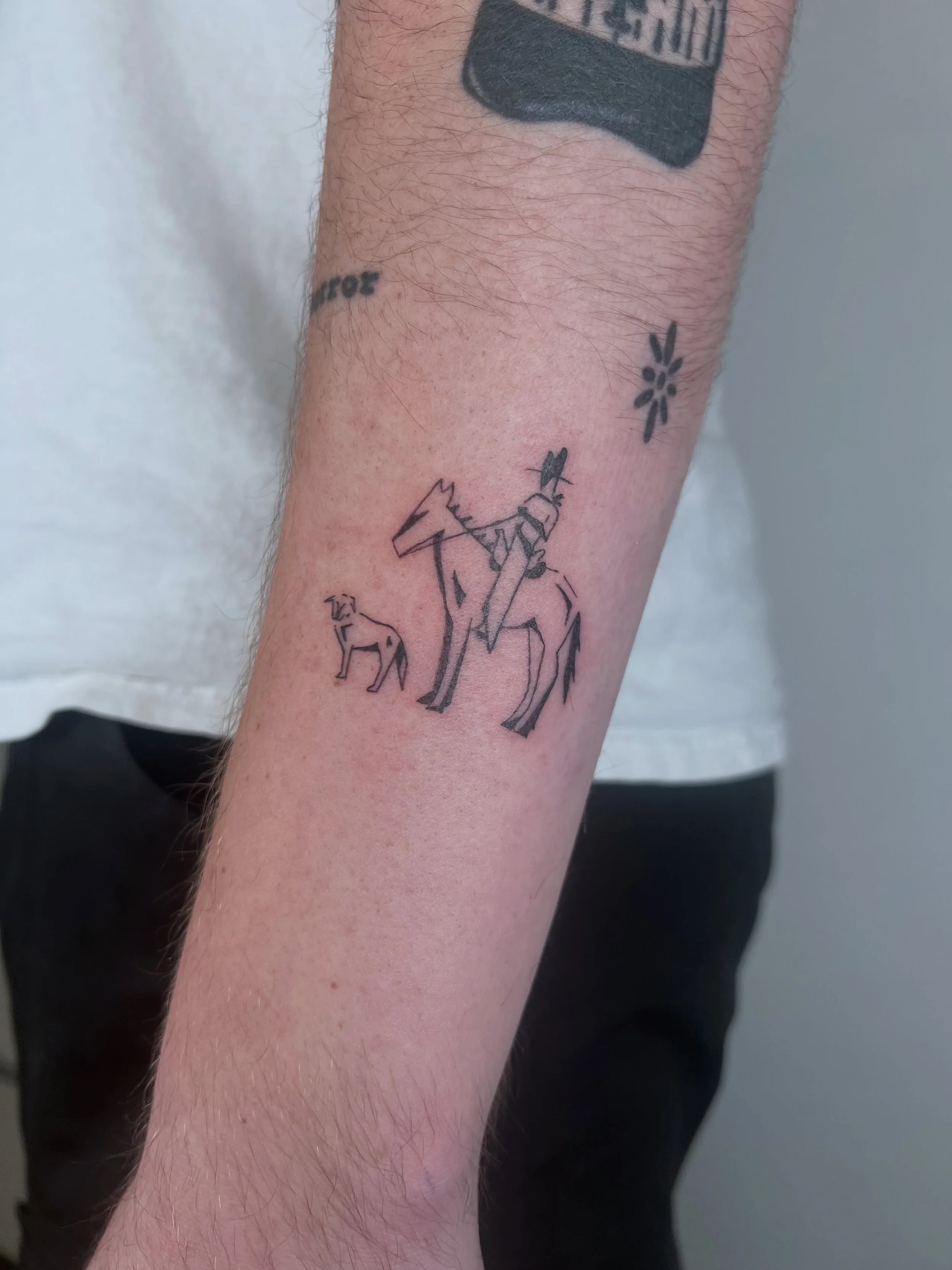 cowboy time meets east coast time 🤝 tysm for coming in Nick! 
-
-
-
-
#nyctattoo #tattoos #queer #bkj #fineline