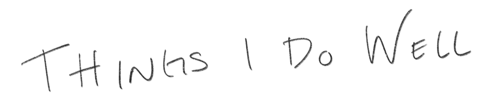 Handwritten text on a black background that says 'Thanks I Do Well'.
