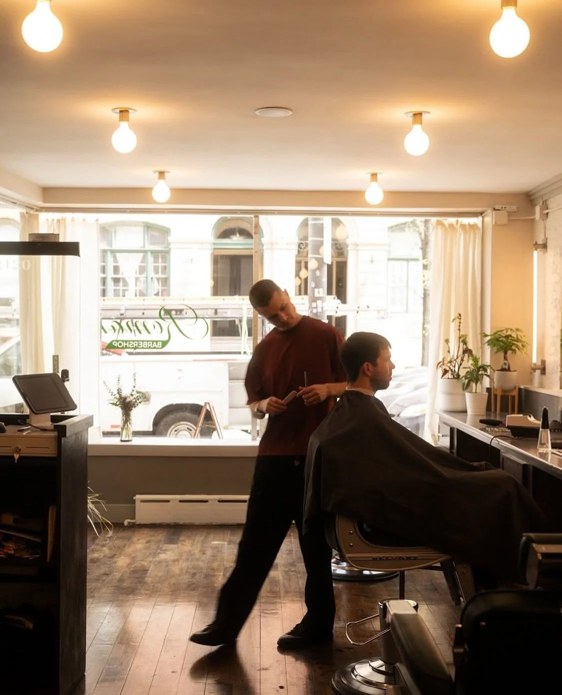 Finally checked converting a foot spa into a barbershop in Philadelphia off my bucket list

1 Photo by @slckrtyler 
2/3 Previous tenant
4 Initial site visit
5 Initial sketch
6 Putting design into computer 
7 Putting design into spray paint on wall
8 