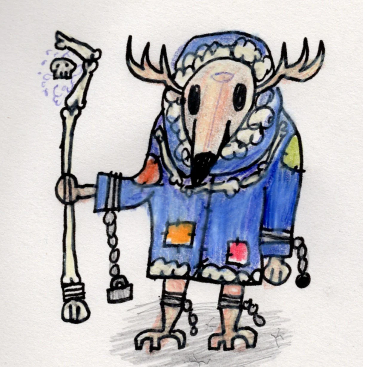 Bone Shaman - 5 X 7 Folded Card