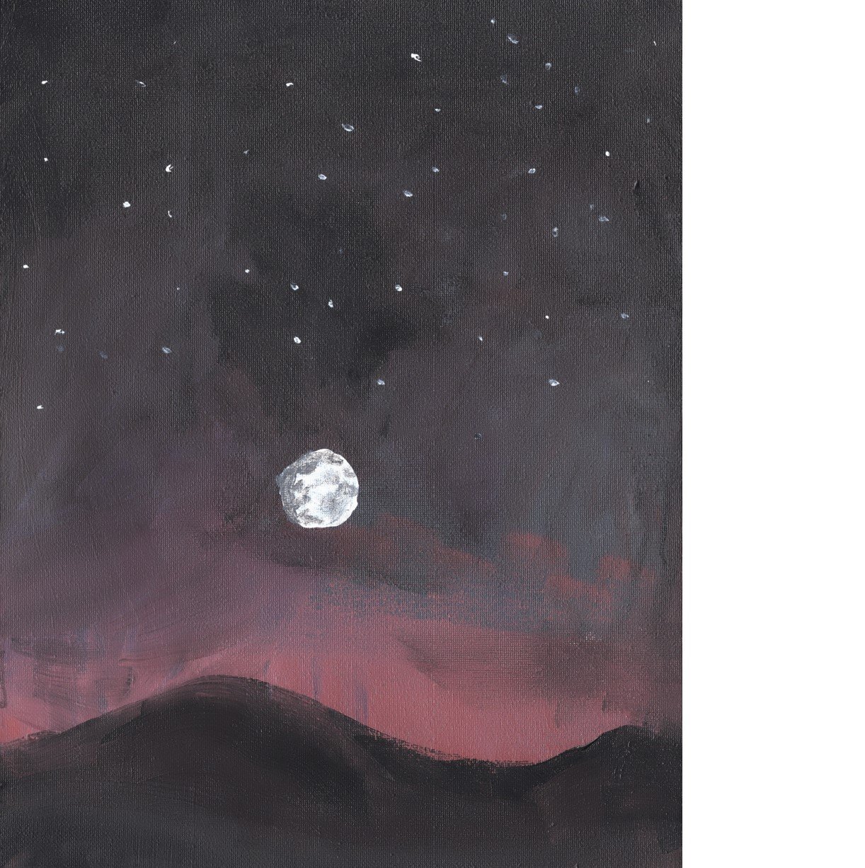 Moonlit Mountain - 5 X 7 Folded Card