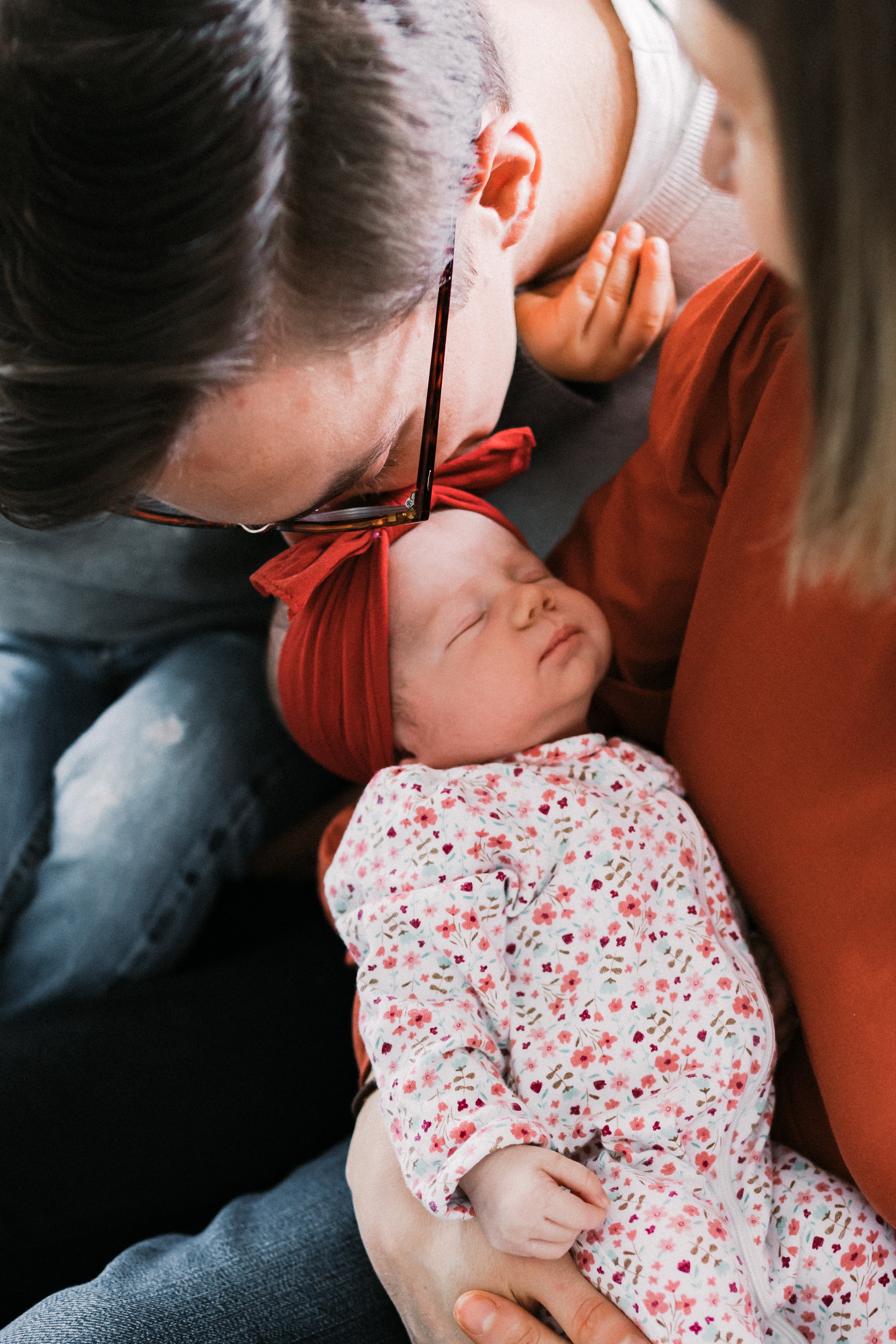 in home newborn session bristol rhode island