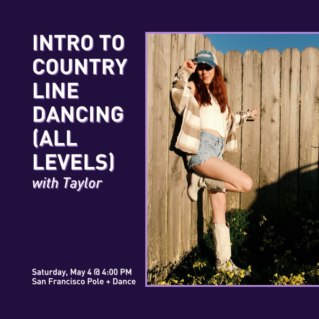 Yeehaw 🤠 Join Taylor (@taylorwhiite) on Saturday, May 4 at 4:00pm for Intro to Country Line Dancing (All Levels)!

This class is dedicated to mastering the art of country line dancing so you're ready to hit the dance floor at your next country bar v