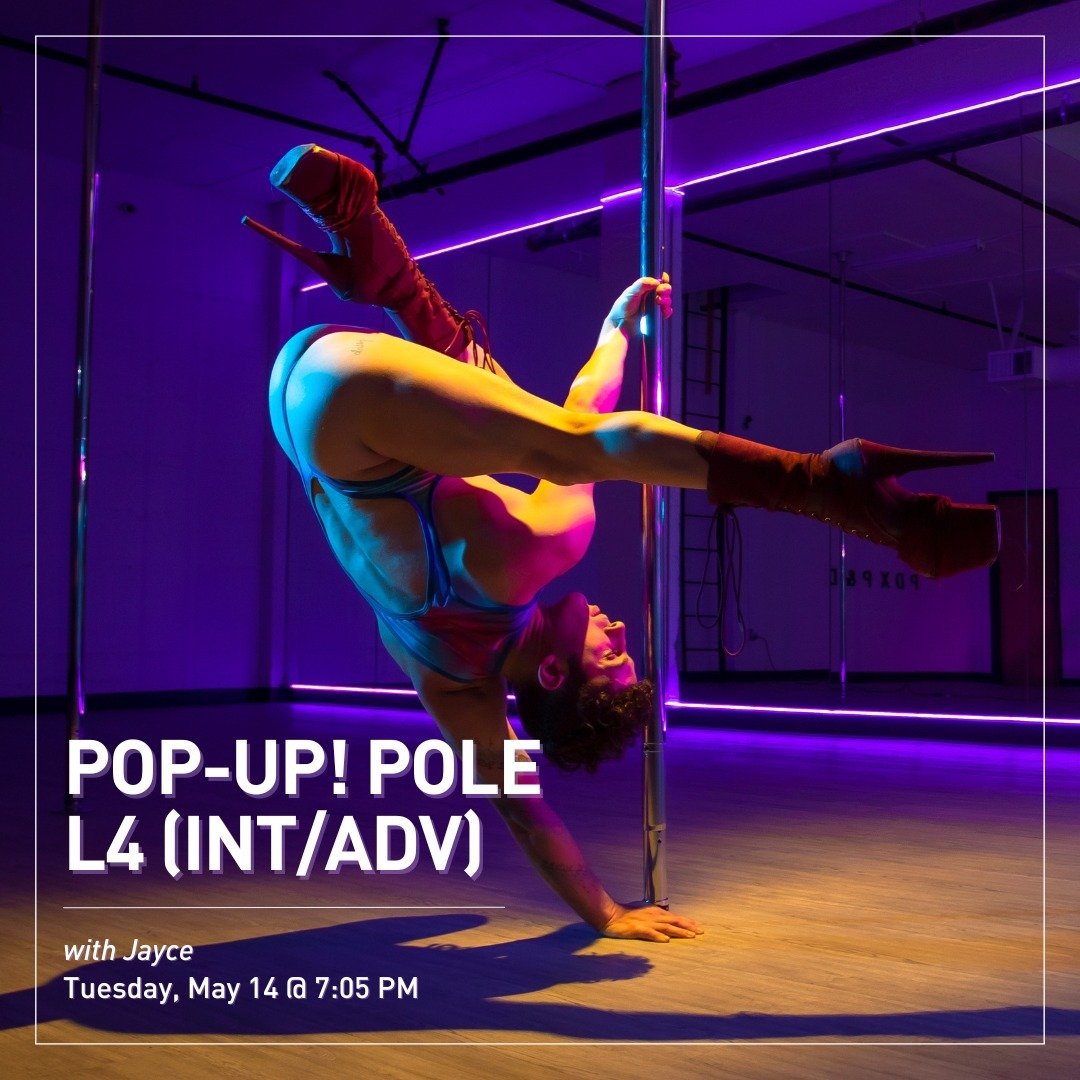 Calling all advanced polers, Jayce is back in the studio! Join (@littlequeercorvette) on Tuesday, May 14 at 7:05pm for Pole L4.

In Pole L4, we&rsquo;ll begin working on Handsprings technique and strength, tricks from Aerial Shoulder Mount and Brass 