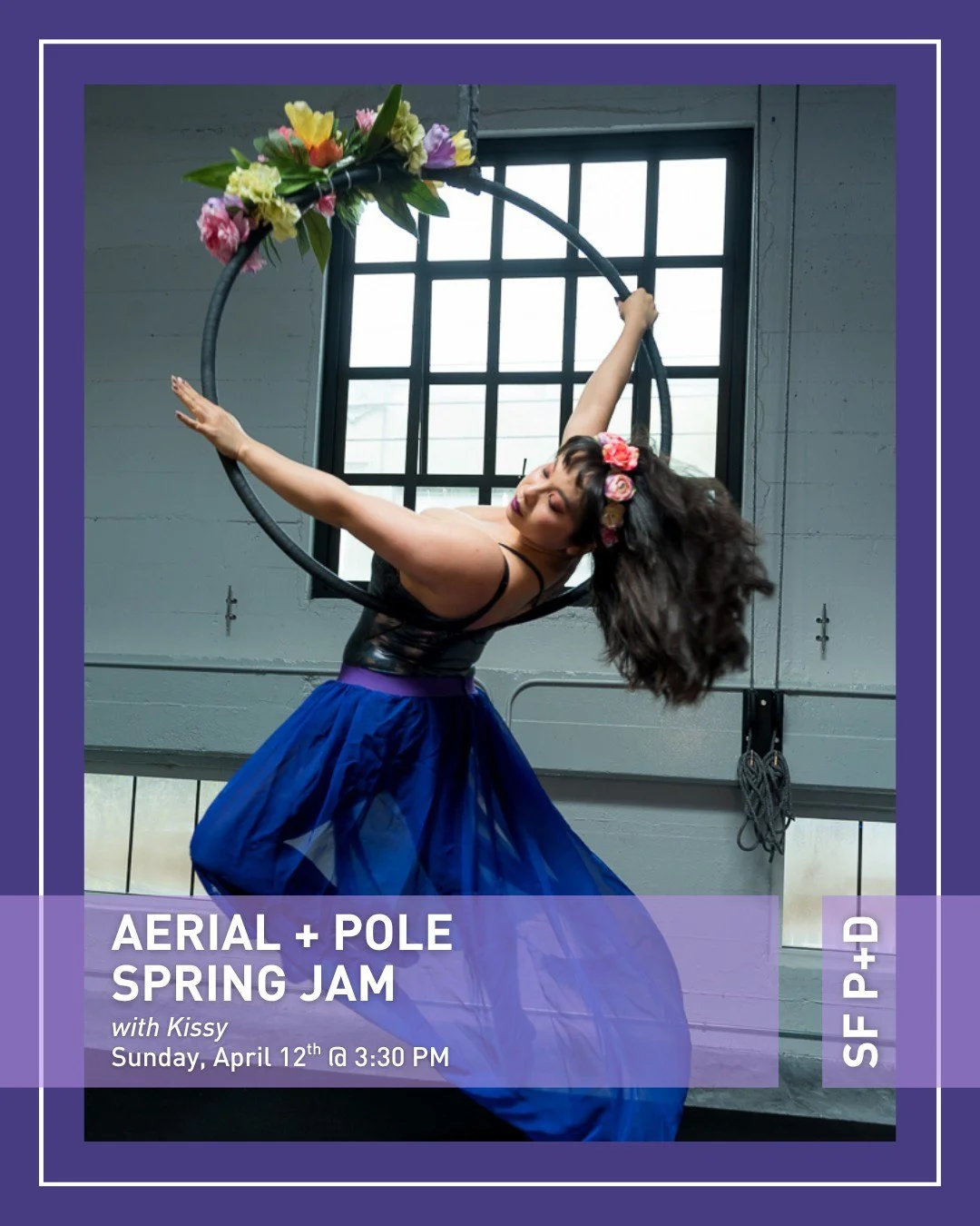 Spring is coming and you know what that means! Kissy (@kissywan) will decorate hoops with flowers to welcome in Spring! Come hang out with us to fly and have fun on Sunday, April 12th at 3:30 pm. 

Book in the Pole + Dance App under Special Events, W