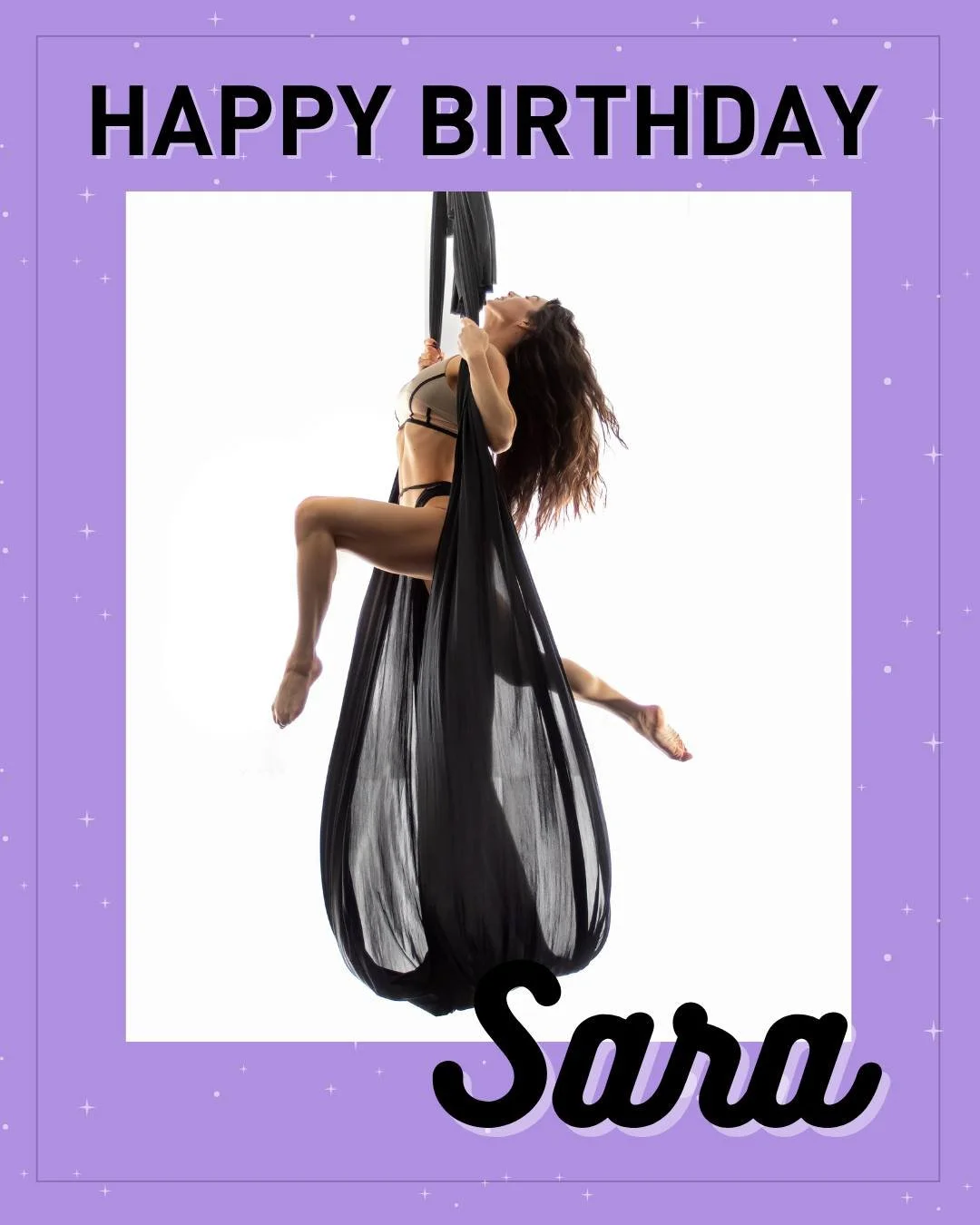 Our badass aerial instructor @sara_joyyy who brings the strength, grit, and good vibes every Tuesday at 7:05. Your resilience inspires us all, we&rsquo;re so lucky to learn from you 🌀 we wish you the happiest birthday! 🎉
