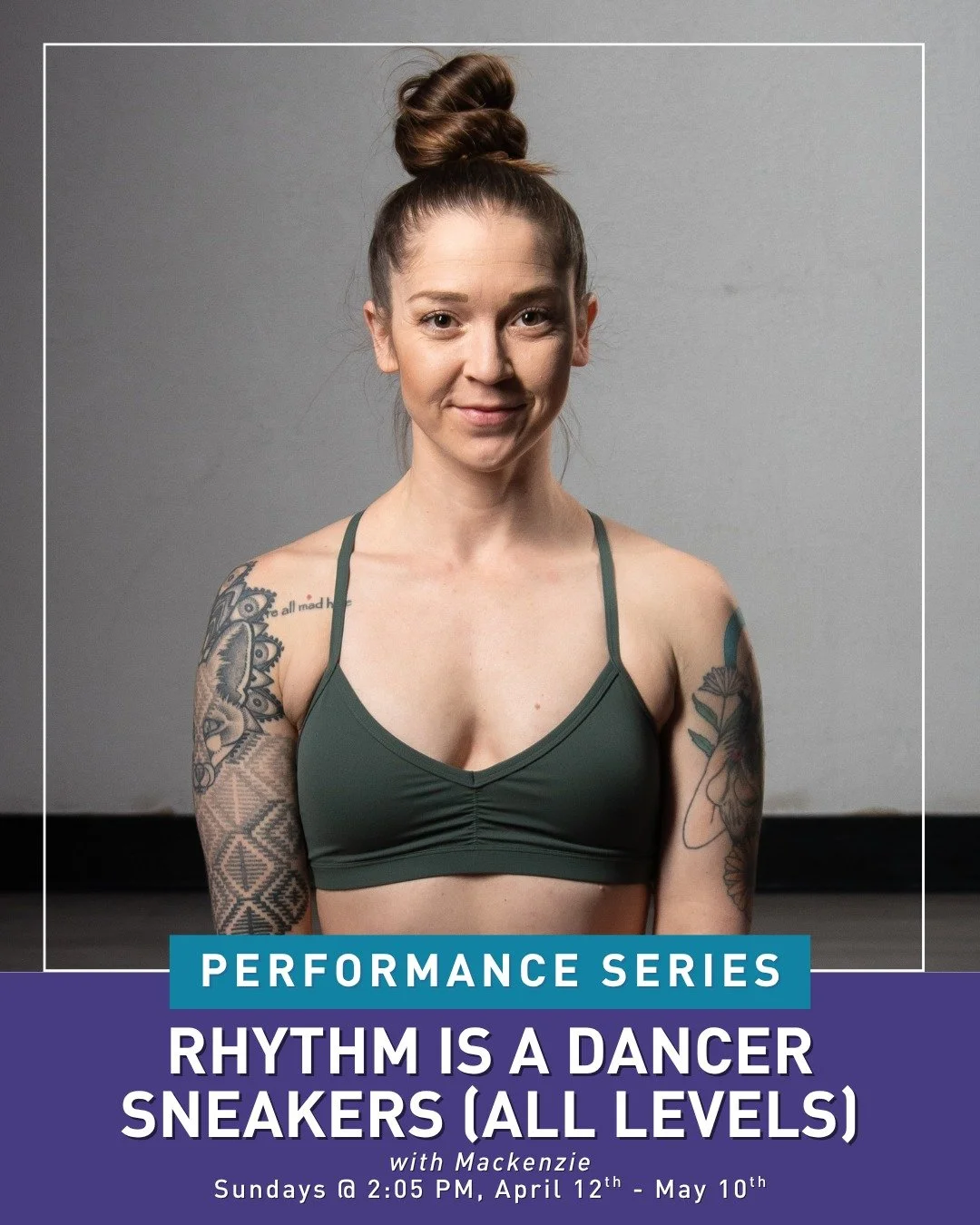 🚨 LAST CHANCE FOR PERFORMANCE SERIES! 🚨 Join Mackenzie (@laidy_foxx) for this Rhythm is a Dancer: Sneaker Performance Series (All Levels) on Sundays at 2:00, from April 12th-May 10th. This is your chance to take the stage and show off all you've be