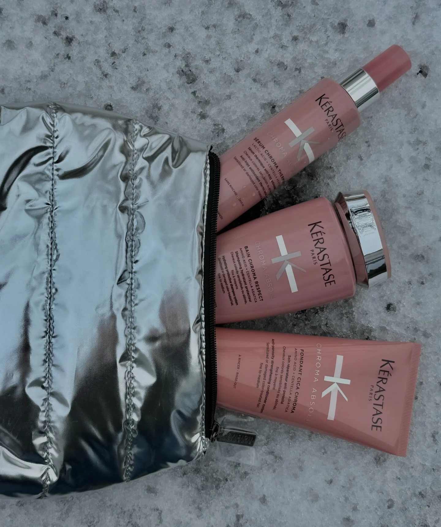 Think of this as a winter coat for your color ❄️ 

K&eacute;rastase Bain Chroma Absolu is perfect for the colder months, gently cleansing while delivering extra hydration to keep your color vibrant and protected. This light weight formula is perfect 